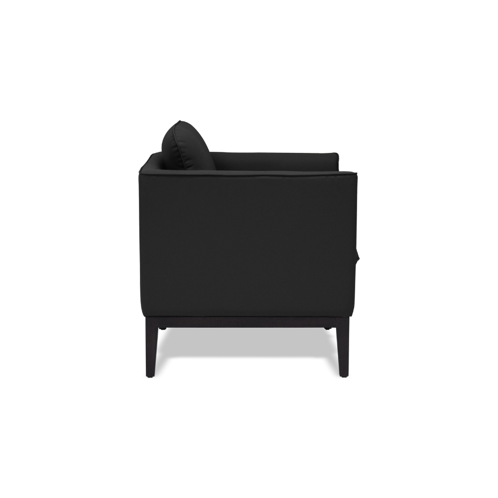 Fontana Armchair - Modern Accent Chair for Living Room, Bedroom & Office - Stylish Upholstered Lounge Chair with Wooden Legs - Perfect for Relaxing, Reading & Decor