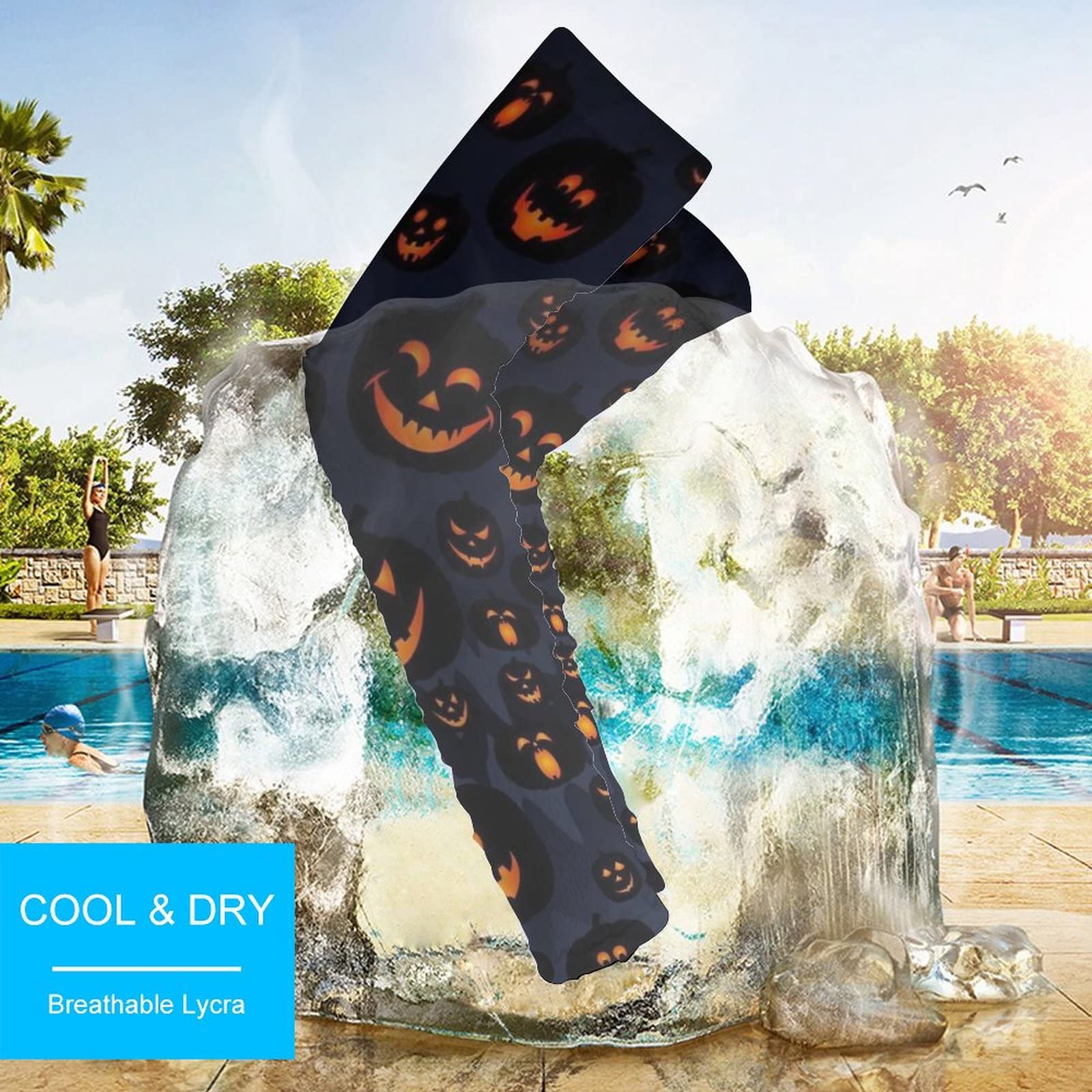 Cooling Sun Sleeves for Men & Women - UV Protection Arm Covers, Breathable Sports Compression Sleeves for Running, Cycling, Golf, Outdoor Activities