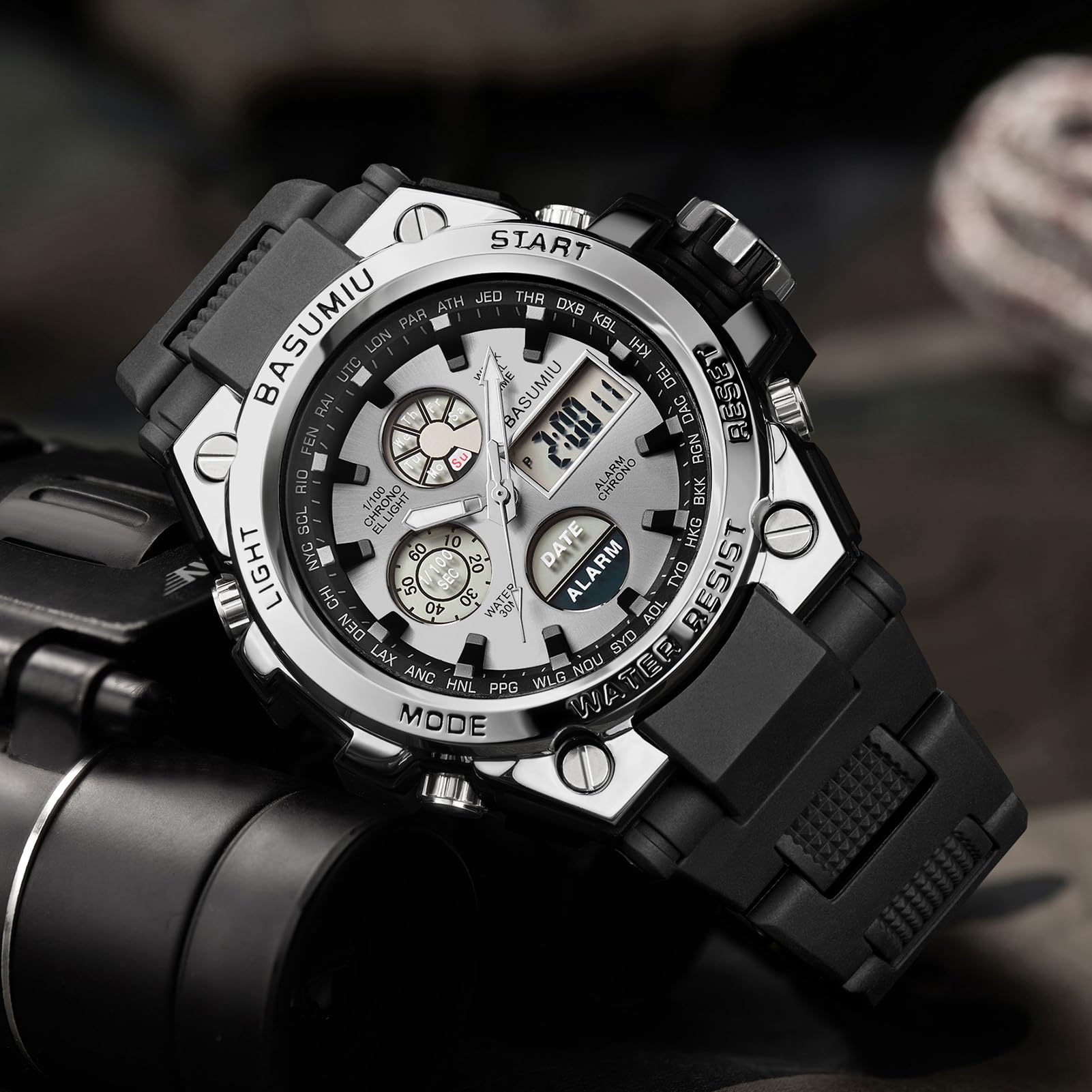 Men's Digital Sports Watch - Waterproof Tactical Military Smartwatch with Stopwatch & Backlight | Perfect for Running, Hiking, Outdoor Adventures & Military Training