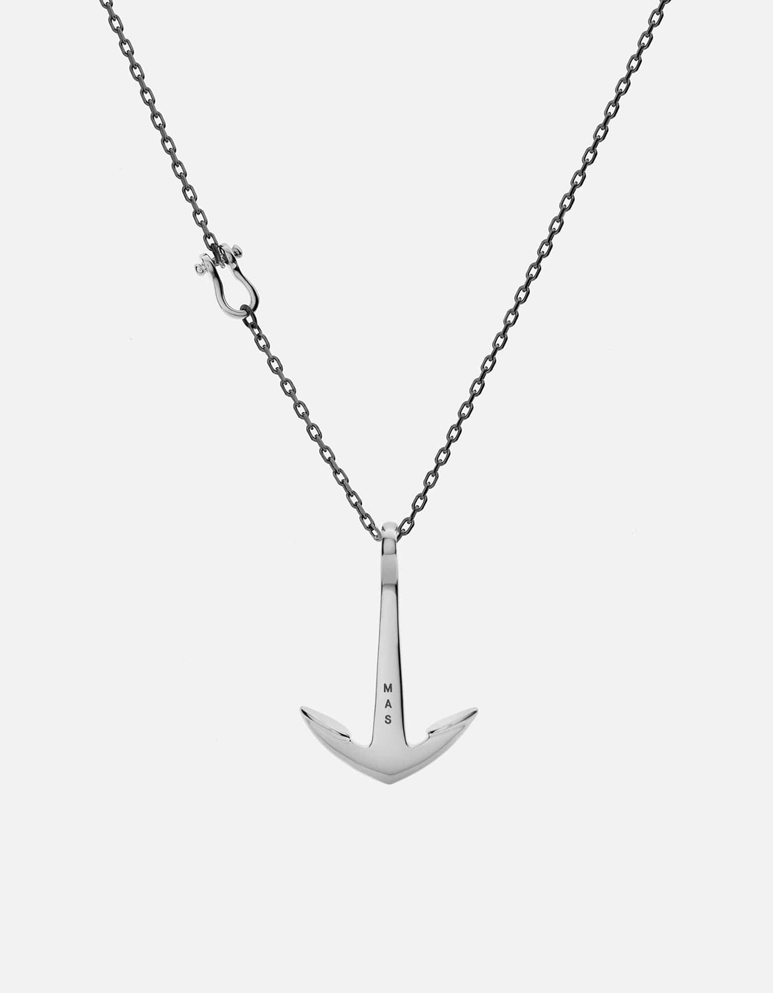 Elegant Silver Anchor Necklace for Women - Perfect for Everyday Wear, Beach Outfits & Nautical Gifts