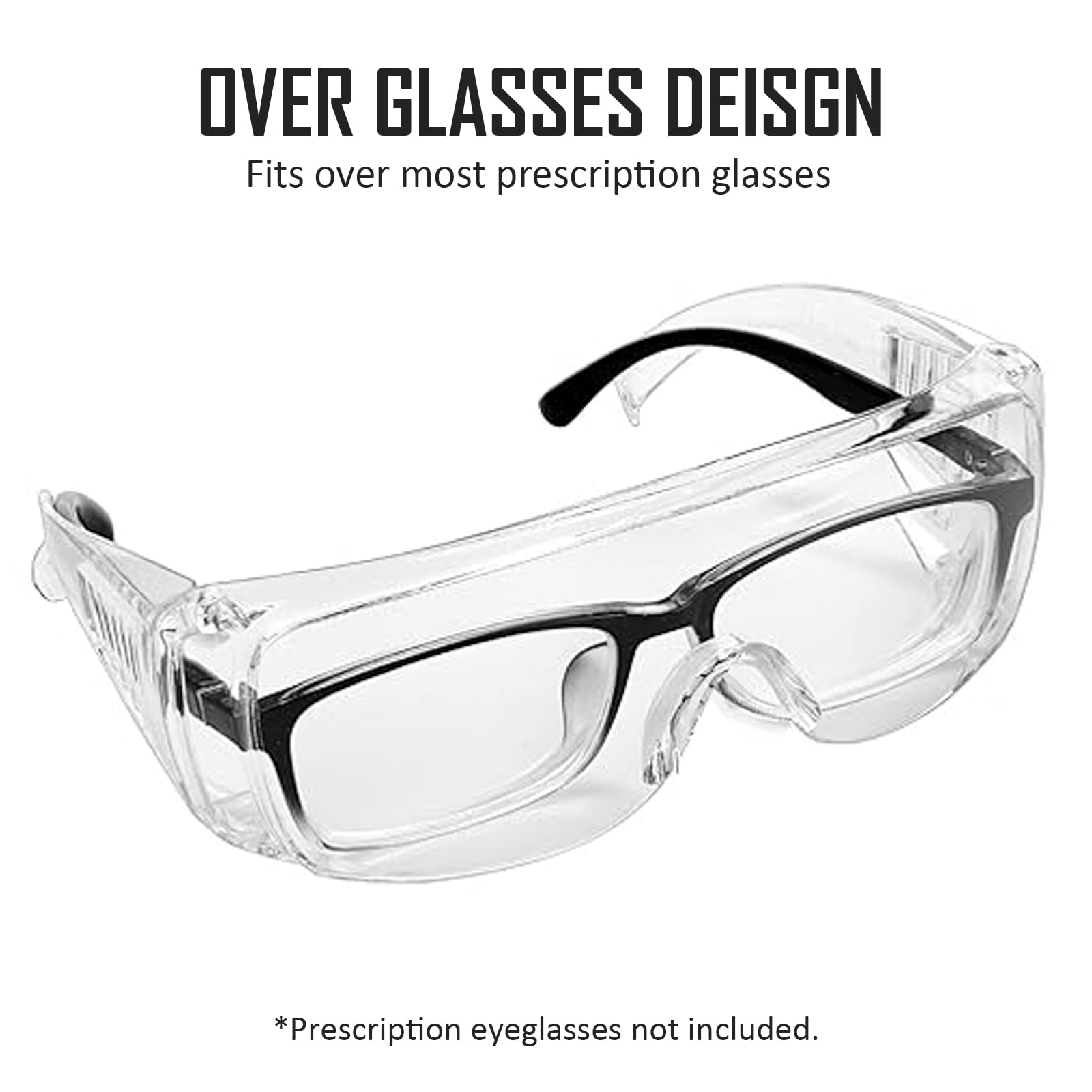 72 Pairs MAGID Y20 Clear Lens Protective Visitor Glasses - Safety Eyewear for Workplace, Labs & Industrial Use