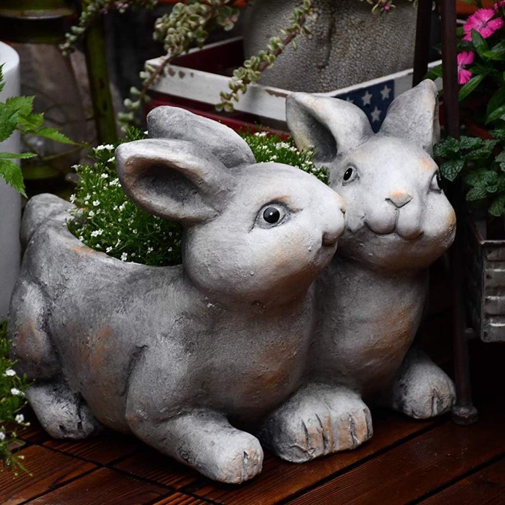Cute Rabbit Flower Pot Hanging Planters - Garden & Balcony Decoration for Indoor/Outdoor Plants - Perfect for Home, Patio, and Small Space Gardening