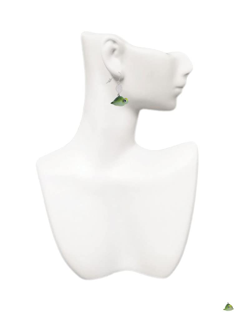 Resin Sea Turtle Silver Leaf Earrings for Women - Beach & Party Wear