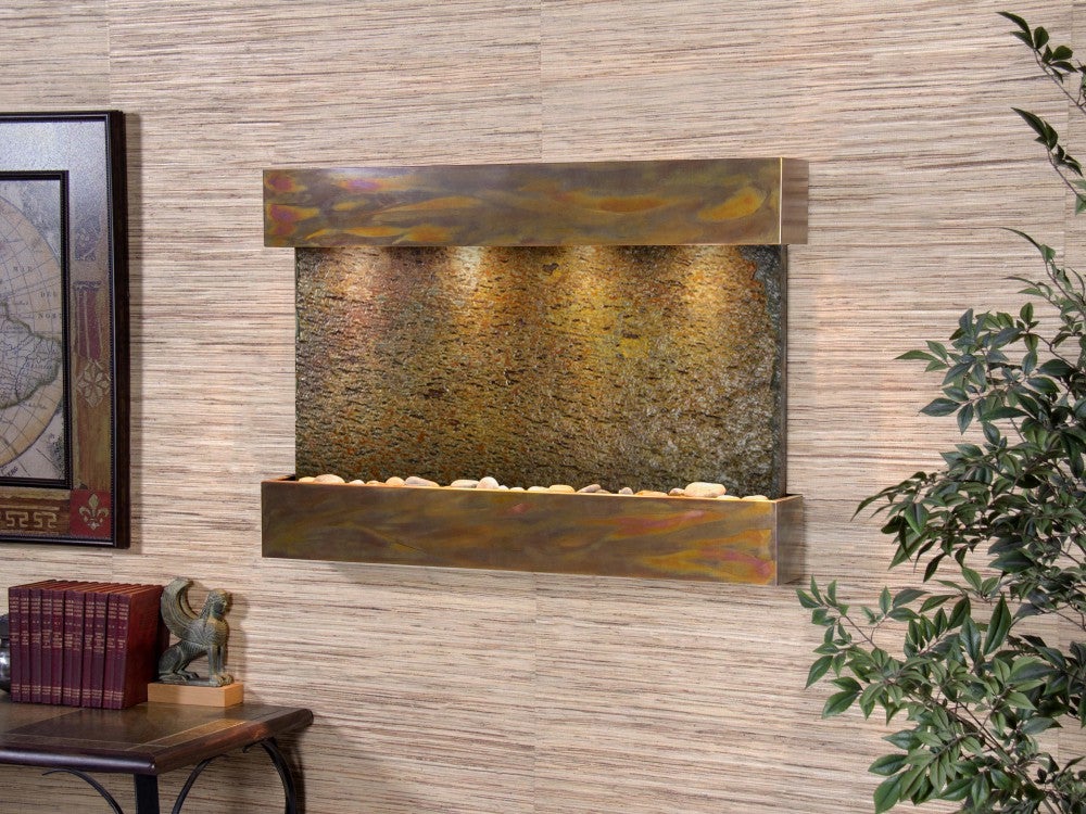 Adagio Reflection Creek Rustic Copper Multi-Color Natural Slate Tile RCS1004 - Perfect for Kitchen Backsplash, Bathroom Walls & Fireplace Surrounds