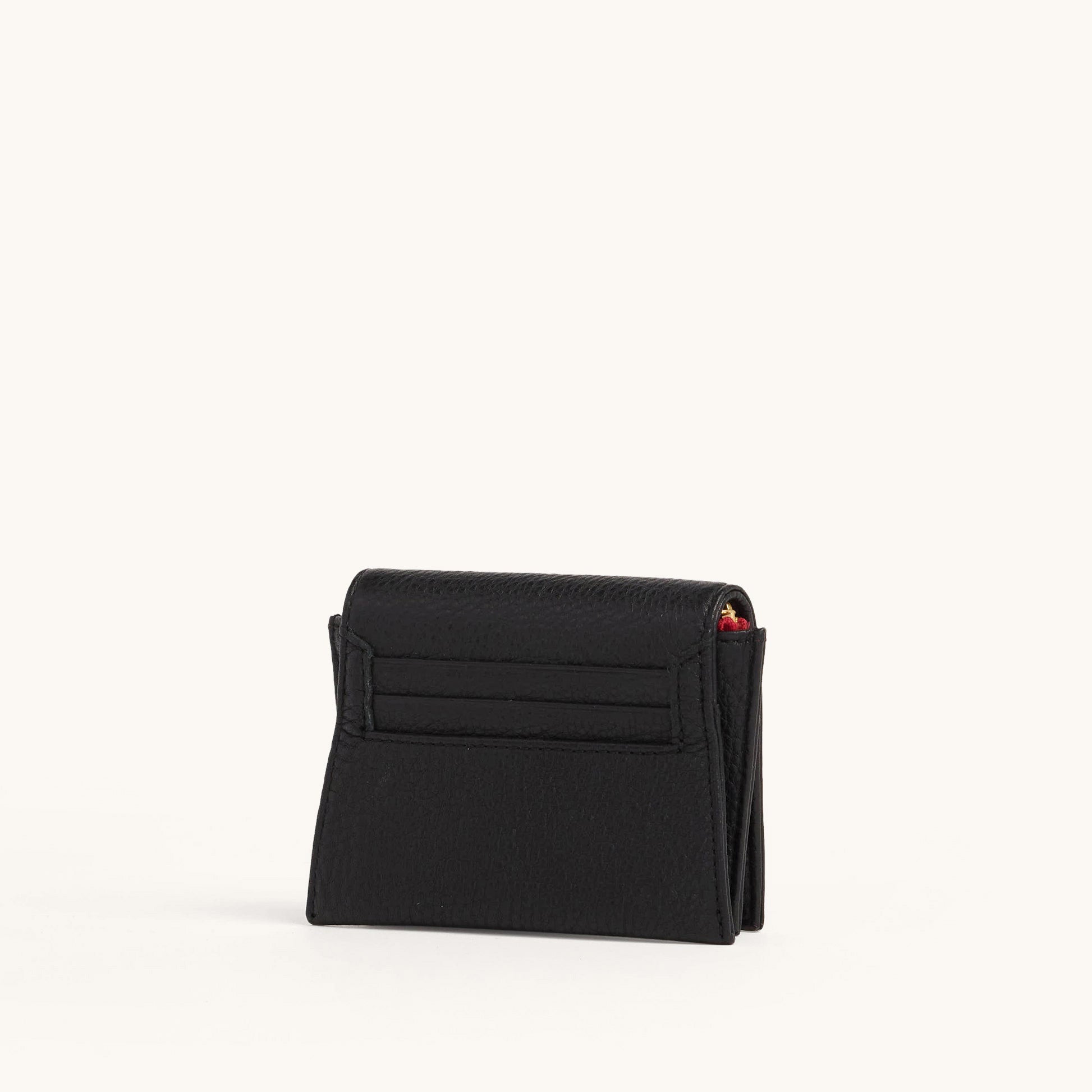 Allen RFID Blocking Leather Wallet for Men - Slim Bifold Wallet with Money Clip, Black & Brushed Gold Red Zipper | Perfect for Travel, Business & Everyday Carry