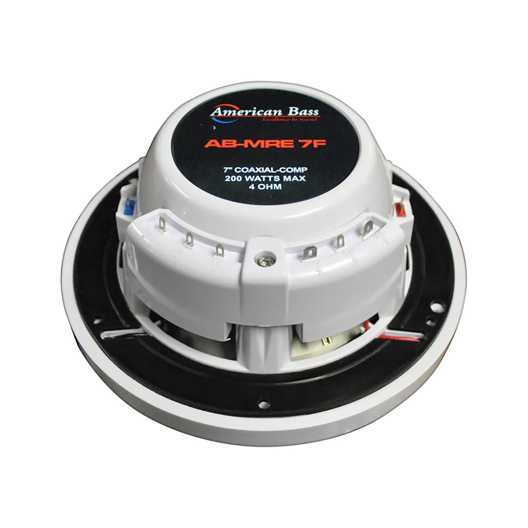American Bass 2-Way Marine Speaker - Waterproof Boat Speakers for Outdoor Marine Audio, Perfect for Boats, Yachts & Water Sports (Pair)