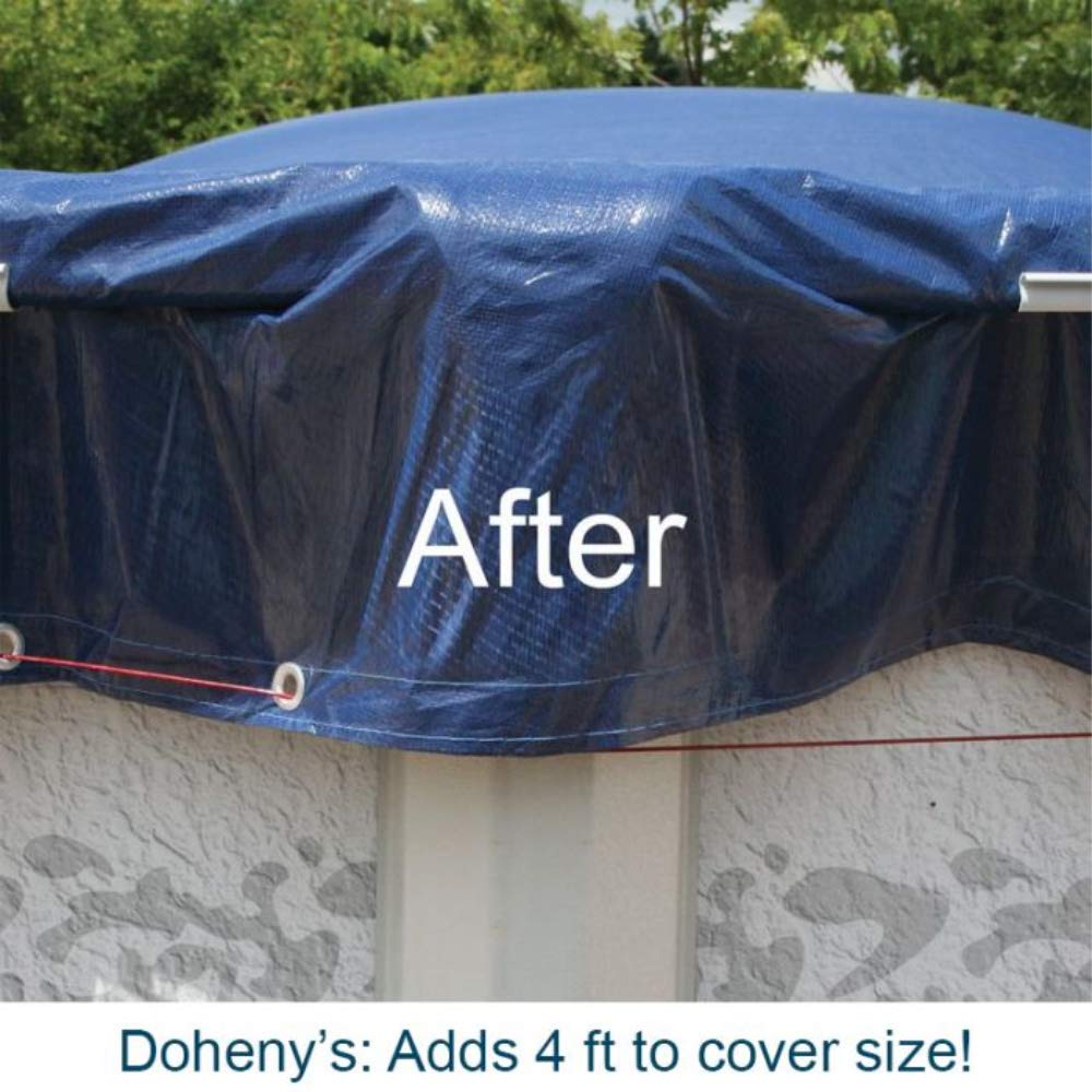 **Doheny’s Heavy-Duty Winter Pool Cover for Above Ground Pools – Tear-Resistant Weave, 10-Year Warranty (18' x 34' Oval, Solid) – Perfect for Winter Protection & Long-Lasting Durability**