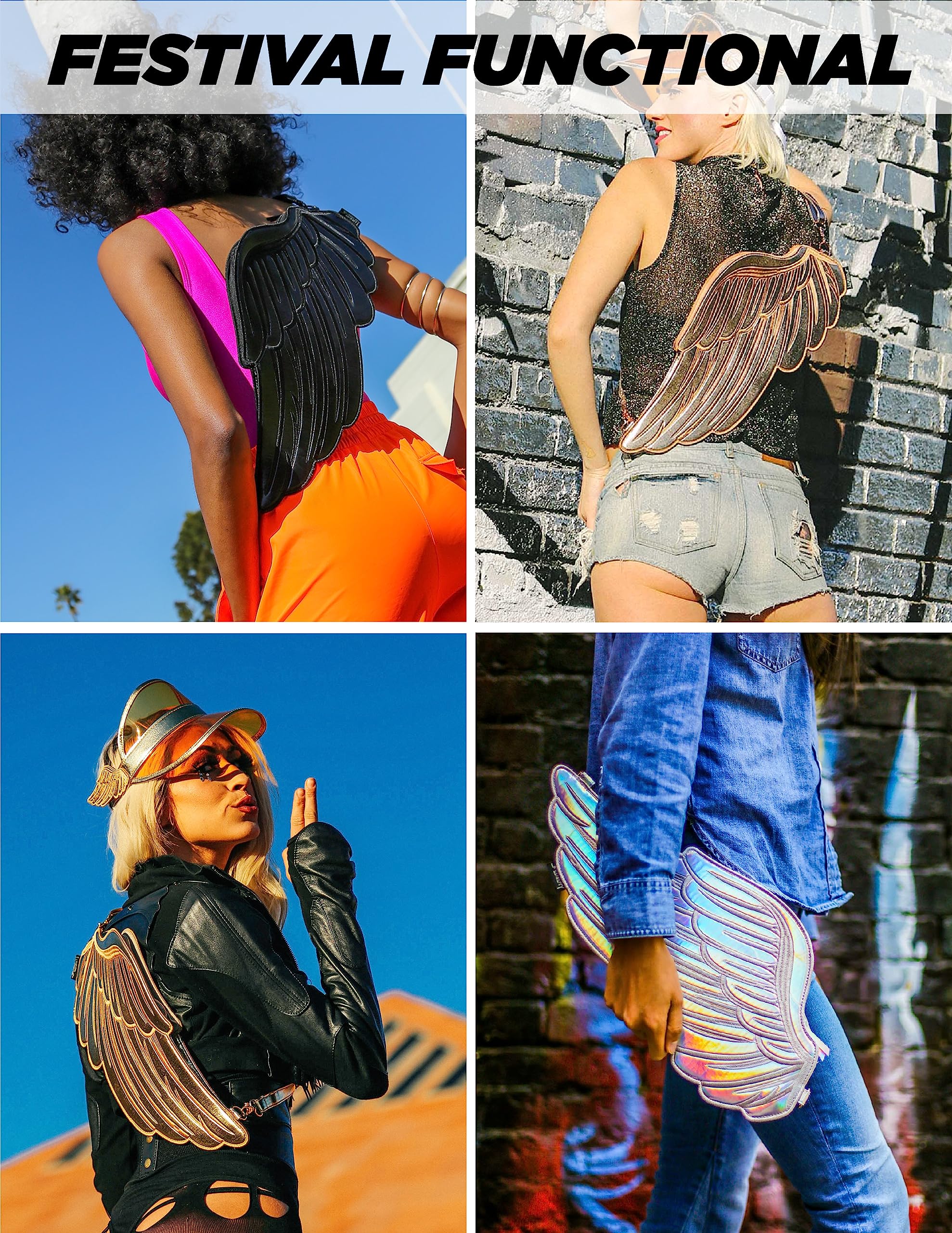 Retro Rave Bag for Women - Stylish Crossbody Fanny Pack for Concerts, Festivals & Travel | Trendy & Cute Waist Bag for Music Events & Outdoor Adventures