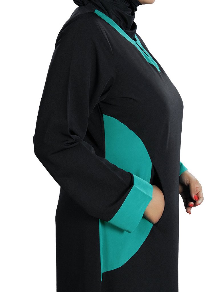 Elegant Black Daria Abaya for Women - Islamic Modest Dress with Beautiful Design - Perfect for Prayer, Mosque & Special Occasions