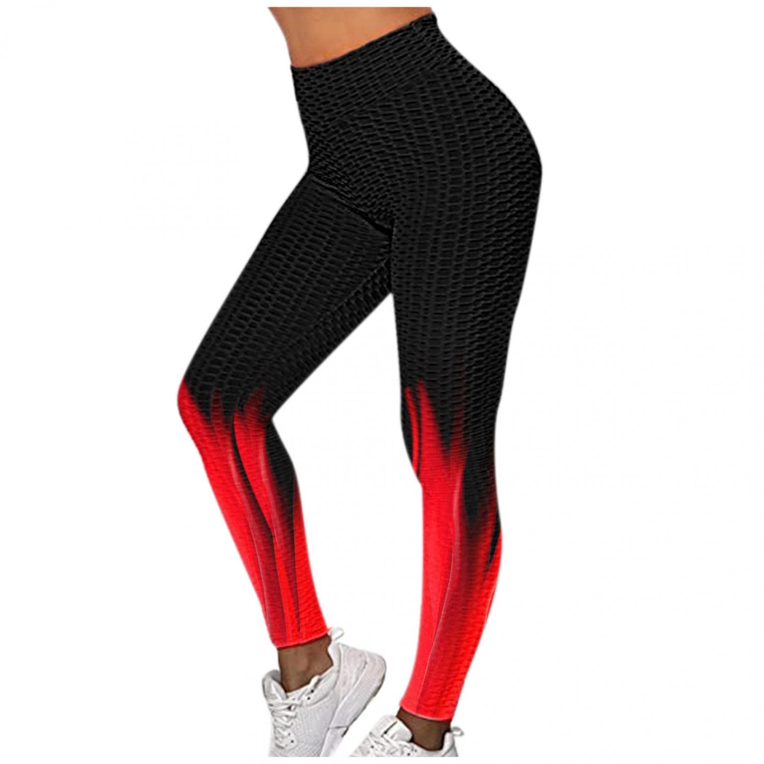 Masbird Women's High Waist Printed Bubble Leggings - Booty Scrunch Yoga Pants for Workout & Casual Wear | Perfect for Gym, Running, Lounge & Everyday Fashion