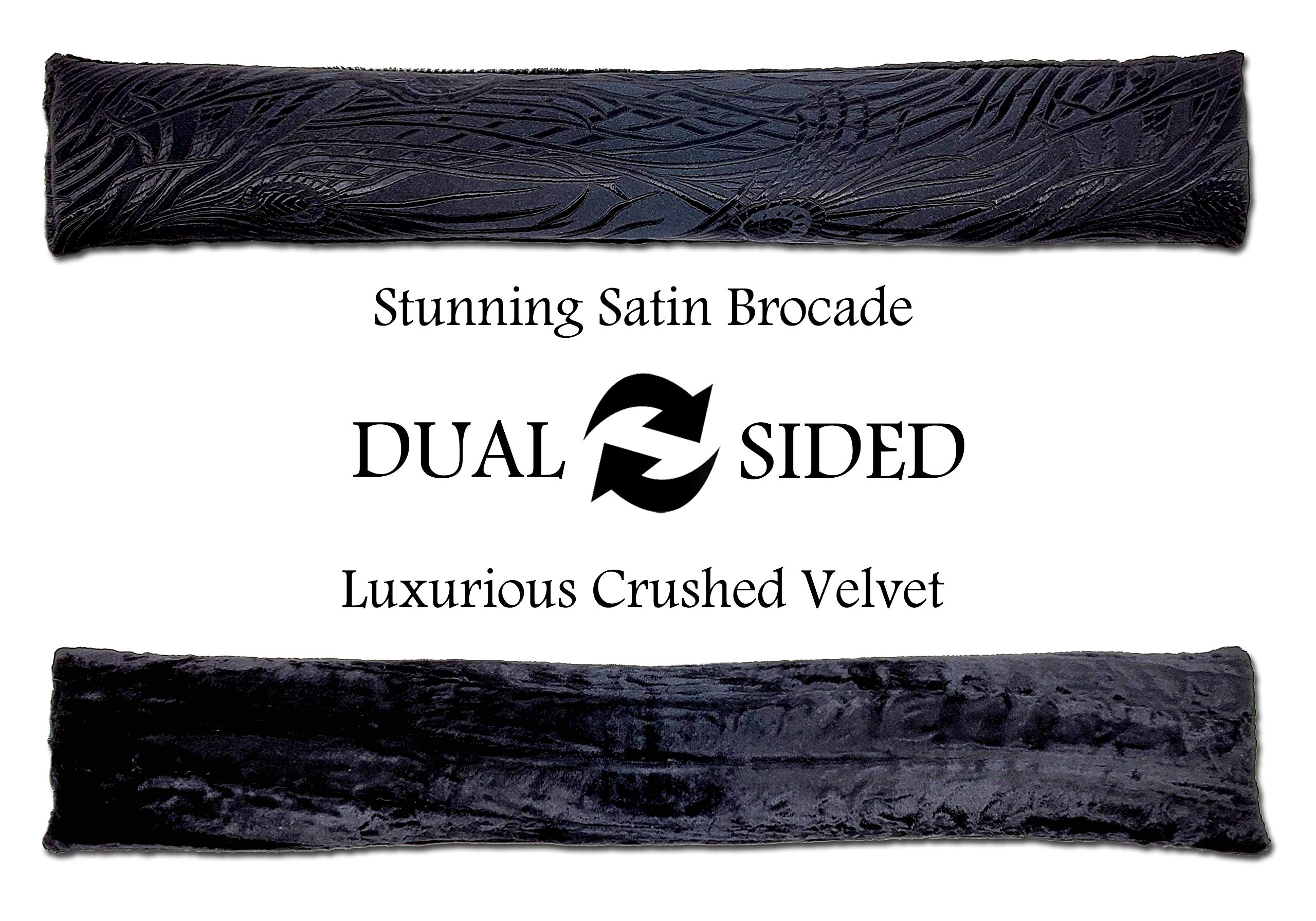Ergonomic Handmade Keyboard Wrist Rest Pad with Flax Seed Filling - Lavender Scented Memory Foam Support for Typing Comfort - Black Magic Design (TWRL-BM) - Perfect for Office, Gaming & Home Computer Workstations