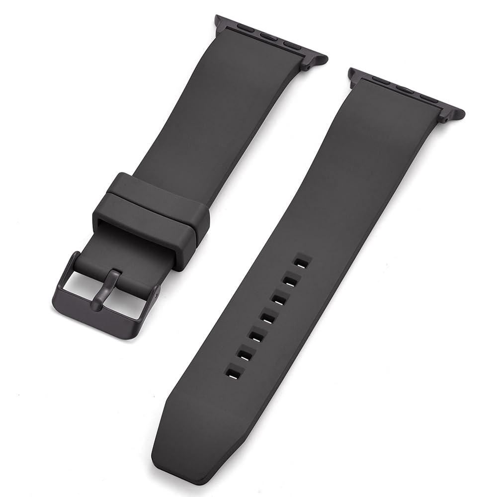 Original Rugged Traveler Sport Band for Apple Watch - Soft, Waterproof FKM Rubber Compatible with iWatch Ultra 2, Series 10, 49mm, 46mm, 45mm, 44mm & All Models - Perfect for Outdoor Activities, Sports & Daily Wear