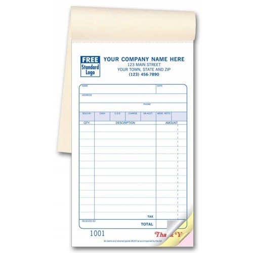 Premium Business Invoice Books for Small Business - 50 Sets Carbonless Duplicate Forms - Ideal for Sales Receipts, Billing & Accounting Records