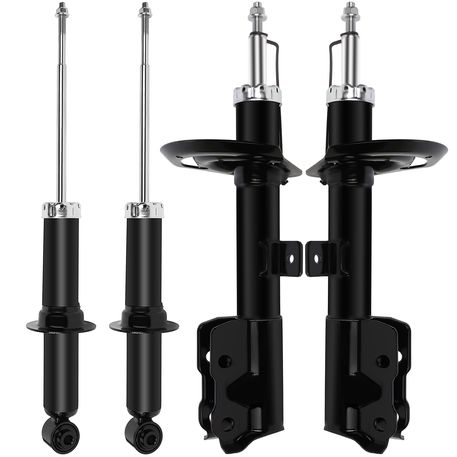 ECCPP 4-Piece Shock Absorber Set - Compatible with 2007-2012 Dodge Caliber, 2007-2010 Jeep Compass & Patriot - Front & Rear Suspension Replacement (Part #334642, 334643, 341654) - Smooth Ride for City Commuting & Off-Road Adventures