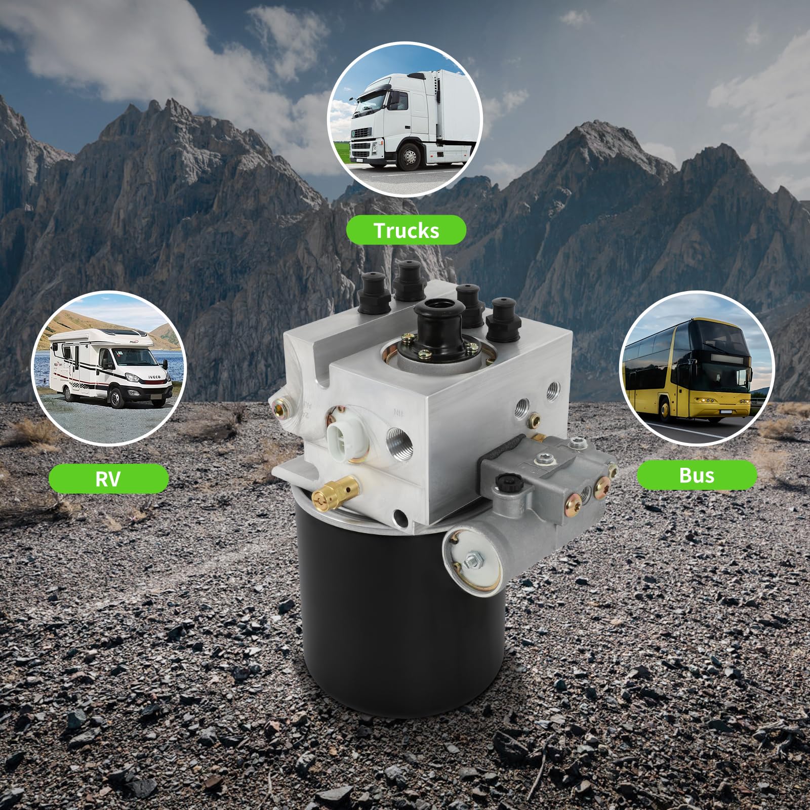 12V Air Dryer Replacement for AD-IS 801266 DC Heater - Direct Fit for Trucks & RVs - Prevents Moisture in Air Brake Systems