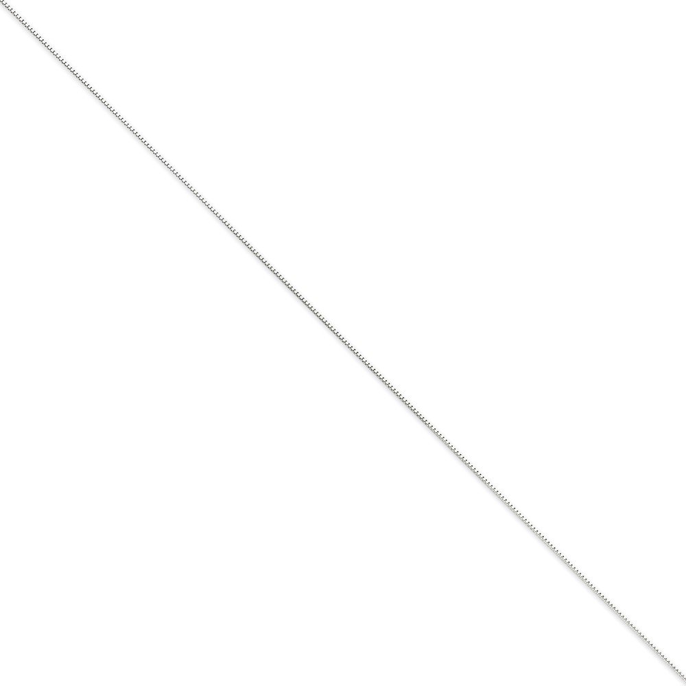14K White Gold 0.7mm Box Chain Necklace with Lobster Clasp - Elegant Jewelry for Women, Perfect for Daily Wear, Gifts & Special Occasions