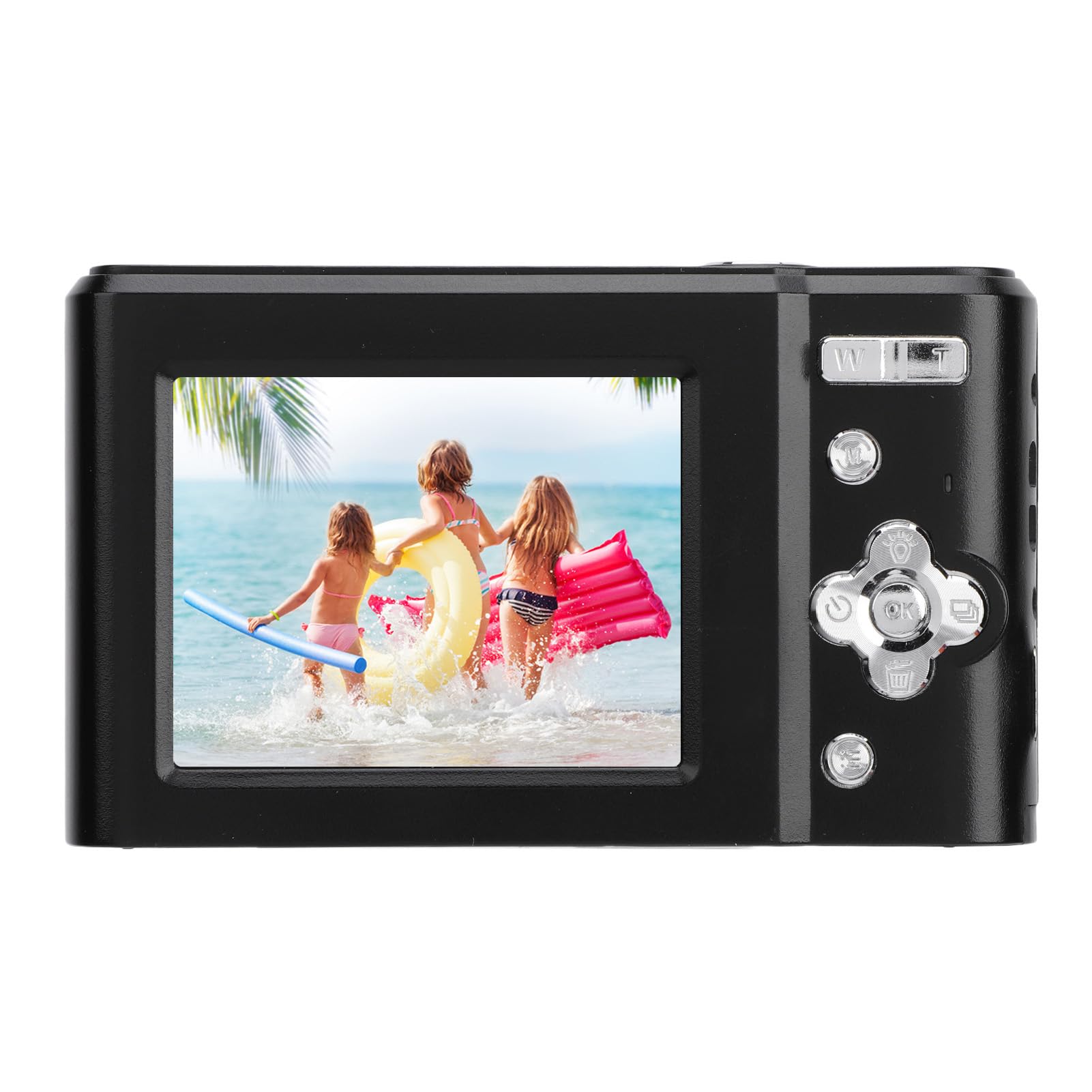 2.7K FHD Digital Camera with 8X Zoom & Anti-Shake - 2.4 Inch Compact Travel Camera for Beginners, Kids & Teens - Perfect for Vacation, Birthday Gifts & Everyday Photography (Black)