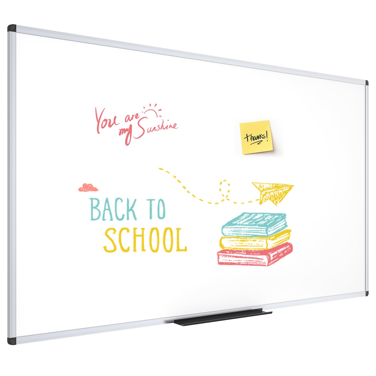 VIZ-PRO 72 x 48 Inches Dry Erase Whiteboard - Wall Mounted Magnetic Board for Office, Classroom & Home (6' x 4') - Perfect for Meetings, Presentations & Daily Planning