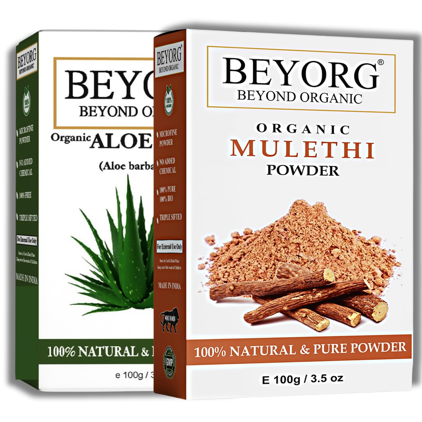 Natural Aloe Vera & Mulethi Powder (Licorice Root) - 200g | Organic Aloe Leaf Powder & Yashtimadhu for Glowing Skin Care | Perfect for DIY Face Masks, Hair Treatments & Natural Remedies