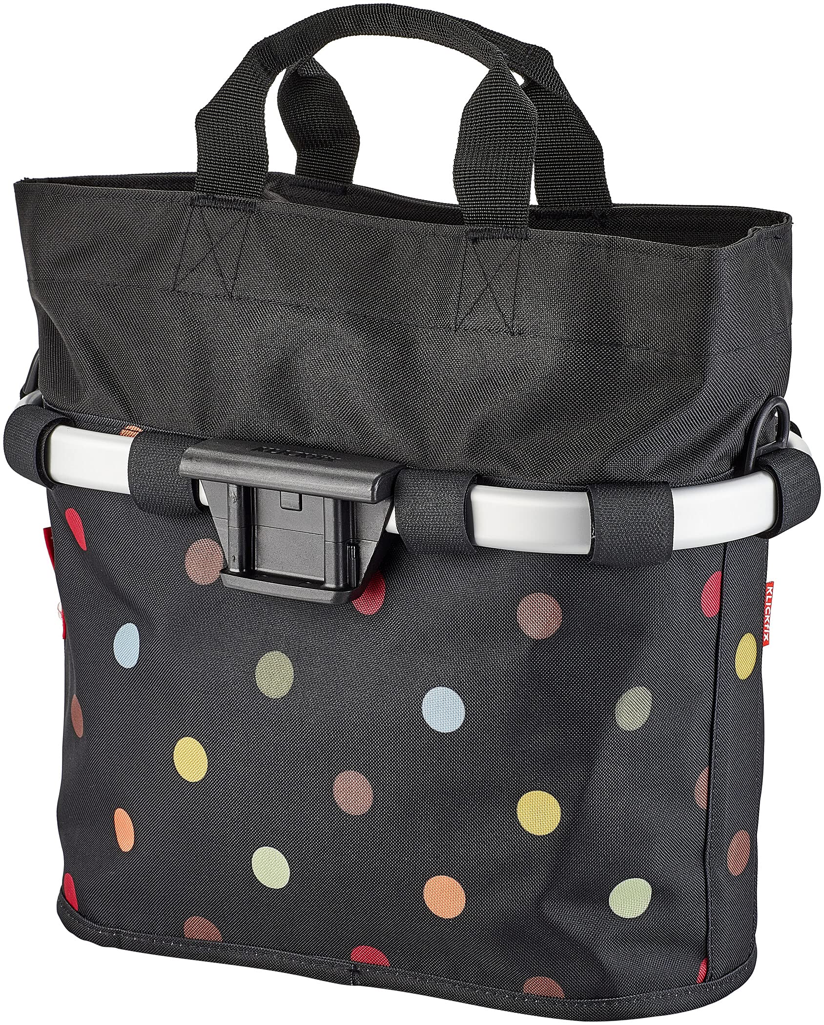 KlickFix Waterproof Oval Bike Basket Bag - Durable Cycling Pannier for Commuting, Shopping & Urban Rides - Fits Most Bicycle Baskets - Perfect for Daily Essentials & Groceries