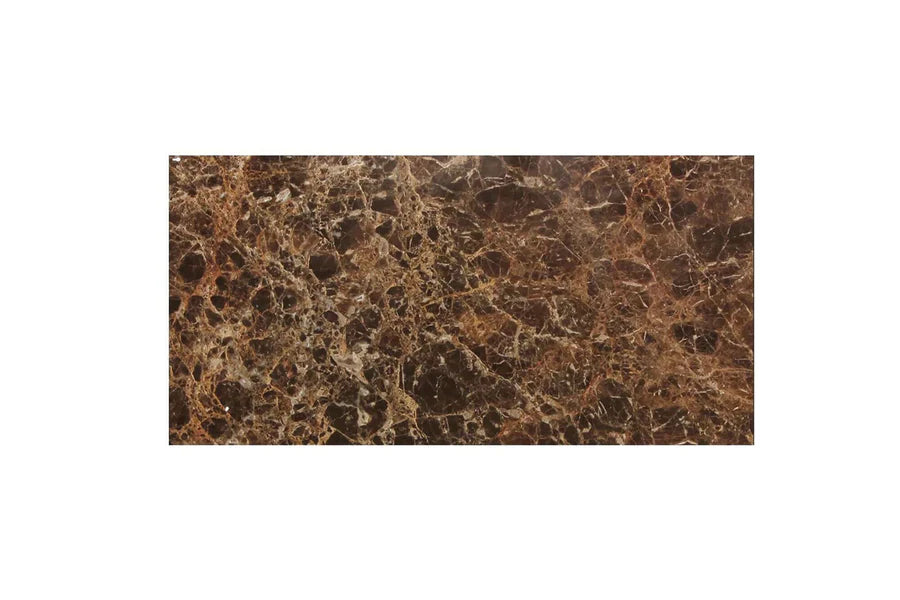 Emperador Dark Marble Tile 12x24 - Premium Natural Stone Floor and Wall Tile for Bathroom, Kitchen, and Living Room
