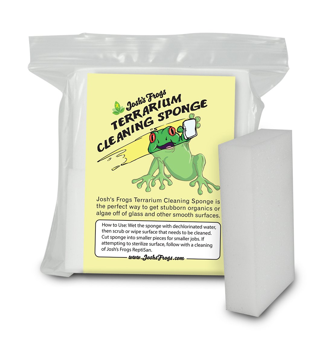 Terrarium Cleaning Sponges (4 Pack) - Microfiber Glass Tank Scrubbers for Reptile & Plant Terrariums - Perfect for Aquariums, Vivariums and Miniature Gardens