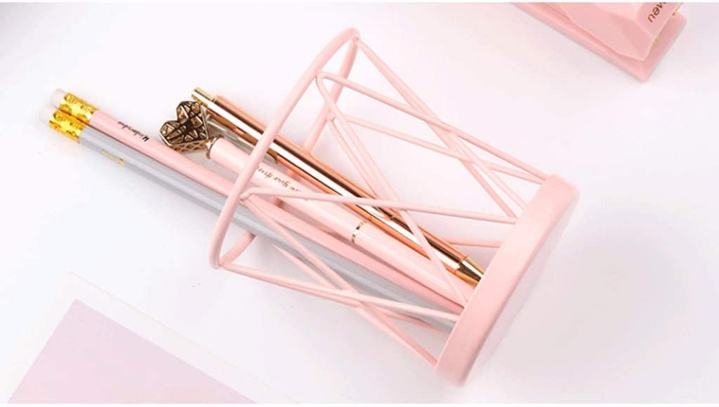 Iron Wire Hollow Pen Holder - Large Capacity Office & Student Desk Organizer for Pencils, Pens, Stationery - Perfect Gift for Students & Professionals (Ideal for Home, Office, School & Study Spaces)