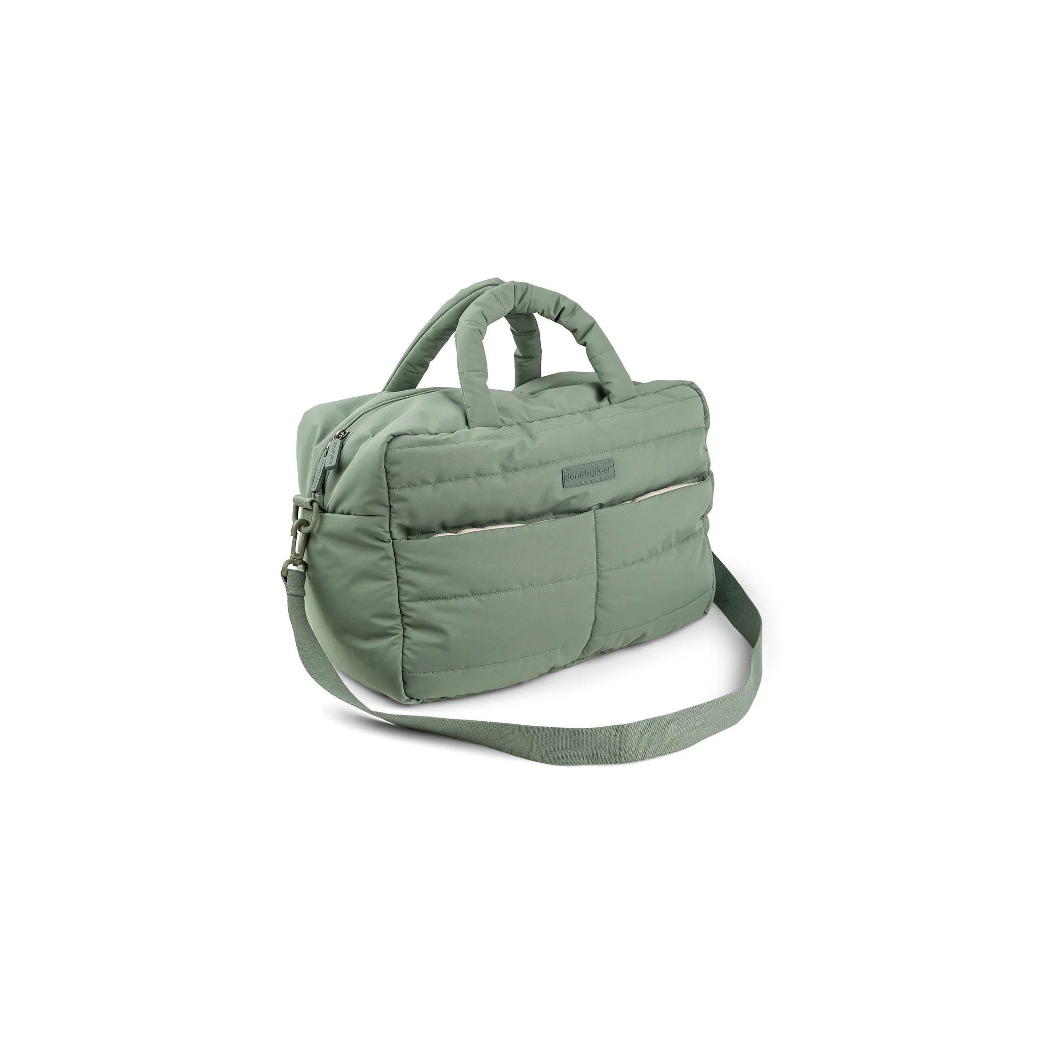 DONE BY DEER Premium Quilted Diaper Bag for Women - Stylish Green Baby Changing Bag - Perfect for Travel, Shopping & Daily Use with Baby