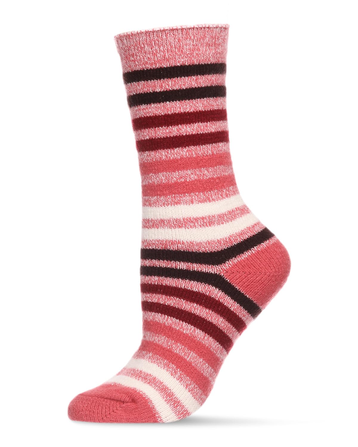 MeMoi Women's Multicolor Stripe Buttersoft Cozy Crew Socks - Ultra Soft Comfortable Cotton Socks for Everyday Wear, Workout & Lounge