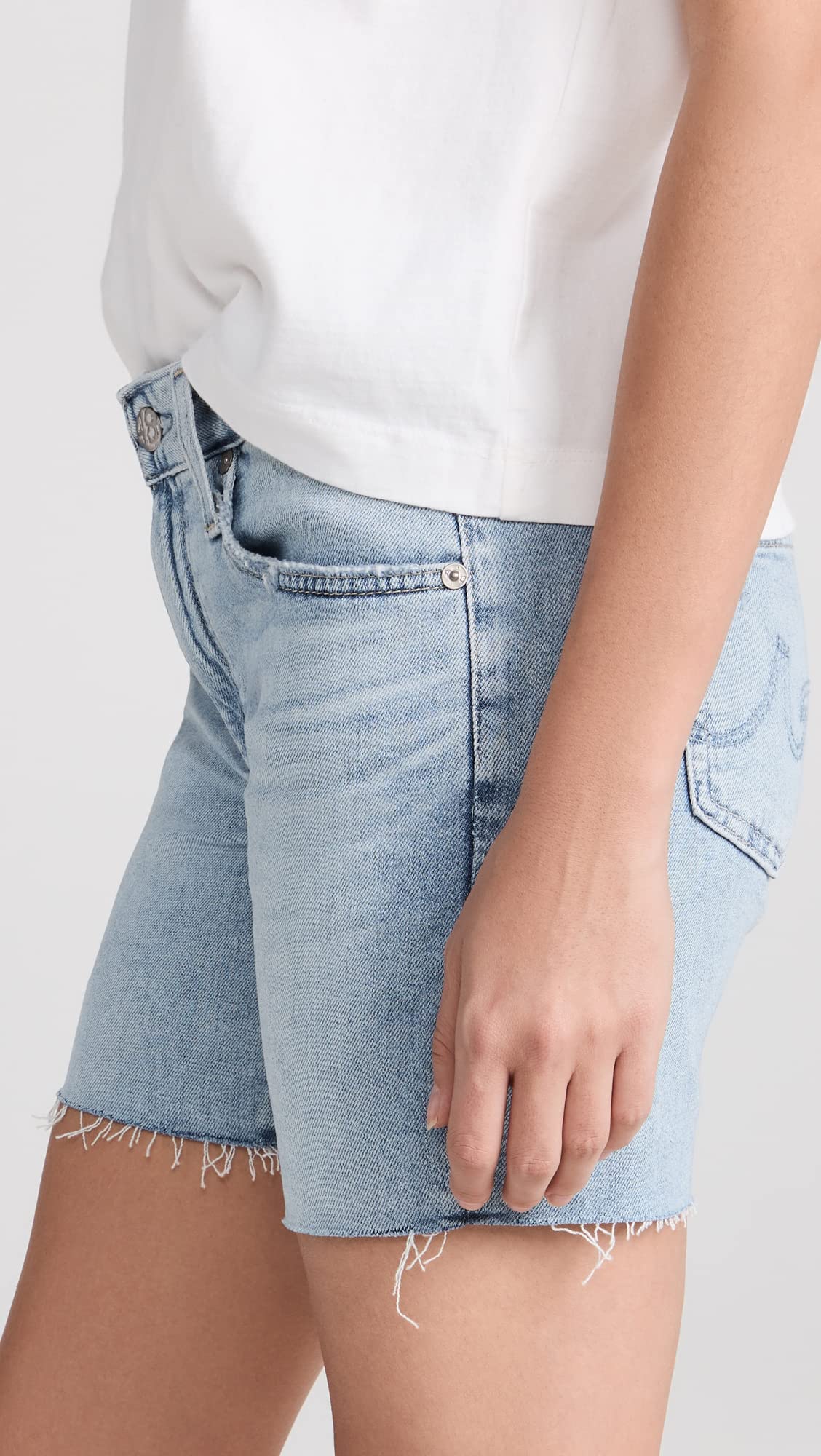 AG Adriano Goldschmied Women's High-Rise Stretch Denim Shorts | Comfortable & Stylish Summer Shorts for Casual Wear, Beach & Outings