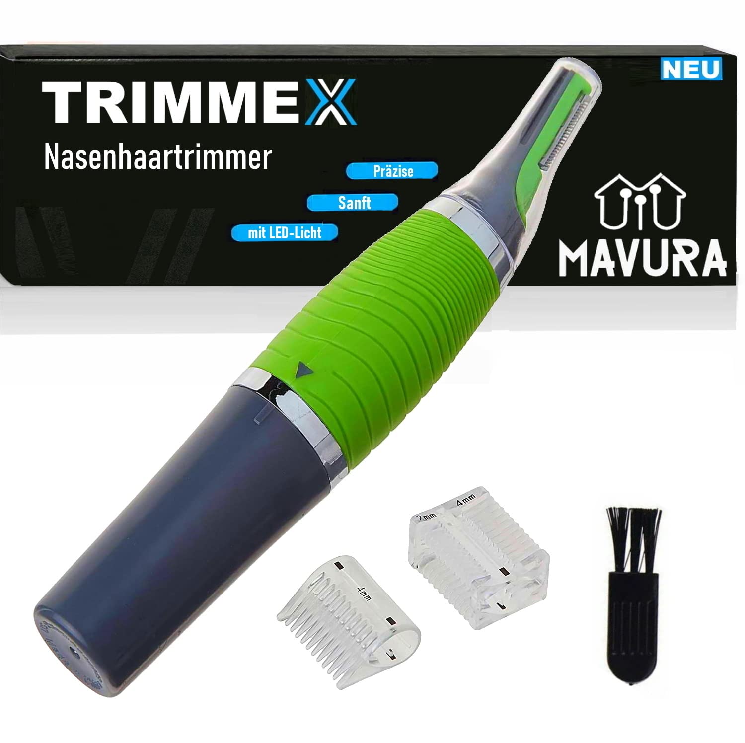 TRIMMEX Men's Hair Trimmer - Professional Nose & Ear Hair Trimmer for Grooming, Travel & Personal Care