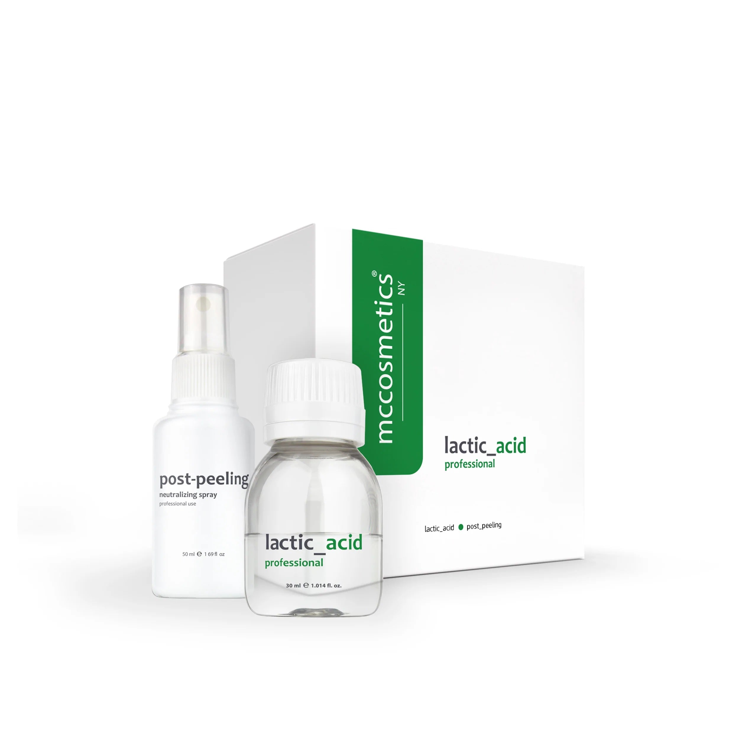 MCCosmetics NY Lactic Acid Peel Kit with Neutralizing Spray - Exfoliating Treatment for Glowing Skin | At-Home Facial & Post-Peel Care