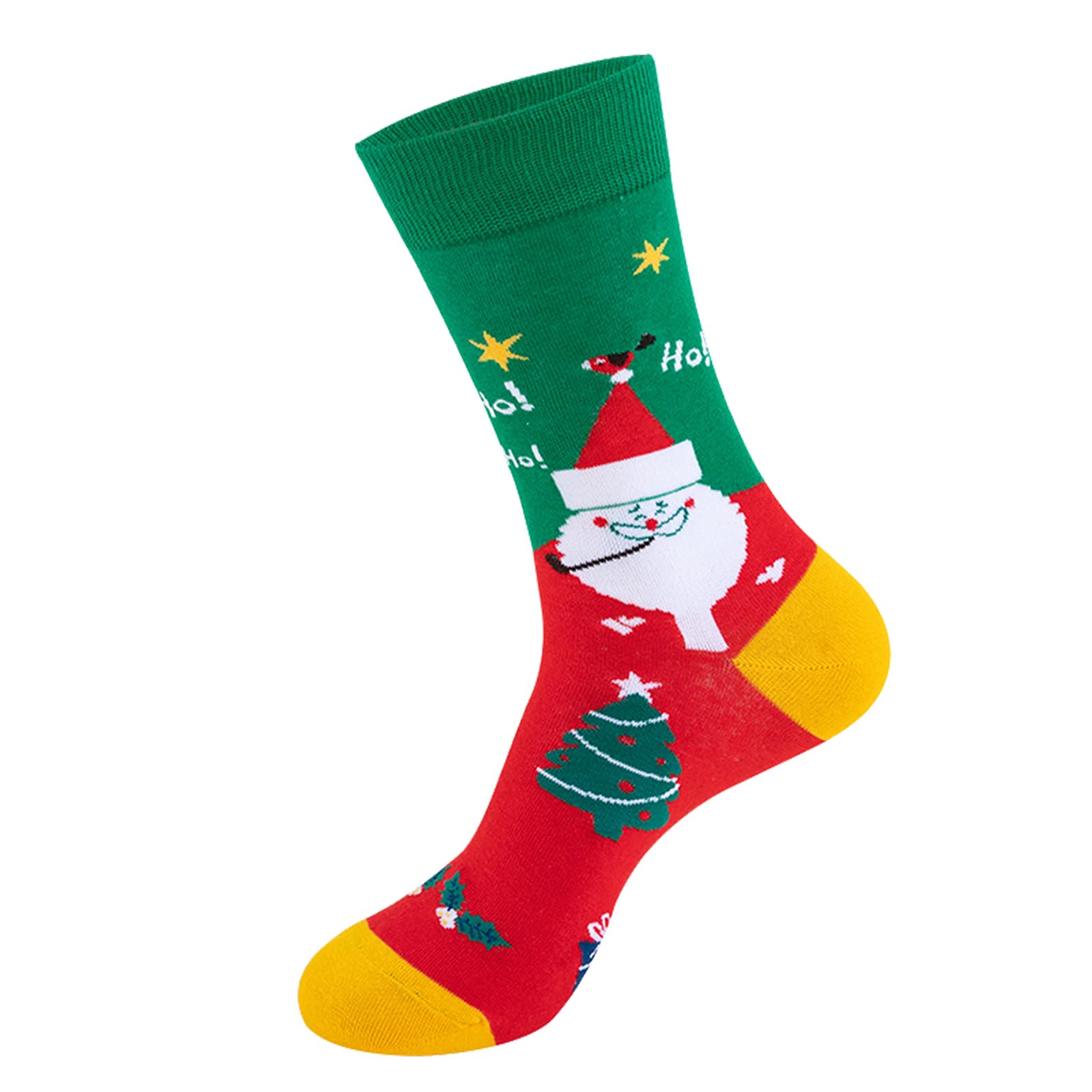 Festive Christmas Print Women's Mid-Calf Socks - 3 Pack Holiday-Themed Athletic Socks for Running, Sports & Winter Comfort | Perfect for Gifts, Stocking Stuffers & Seasonal Outfits