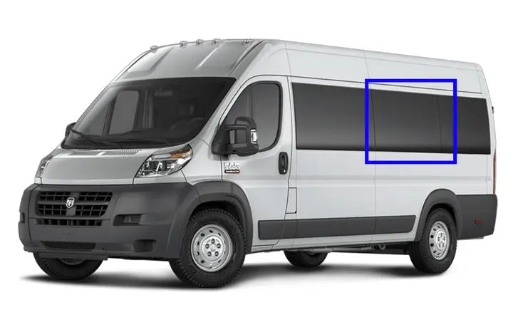2014+ Ram ProMaster Van Fixed Window - Driver Side Middle (DTRAM002) | Replacement Auto Glass for Commercial Vans | Perfect for Delivery & Fleet Vehicles