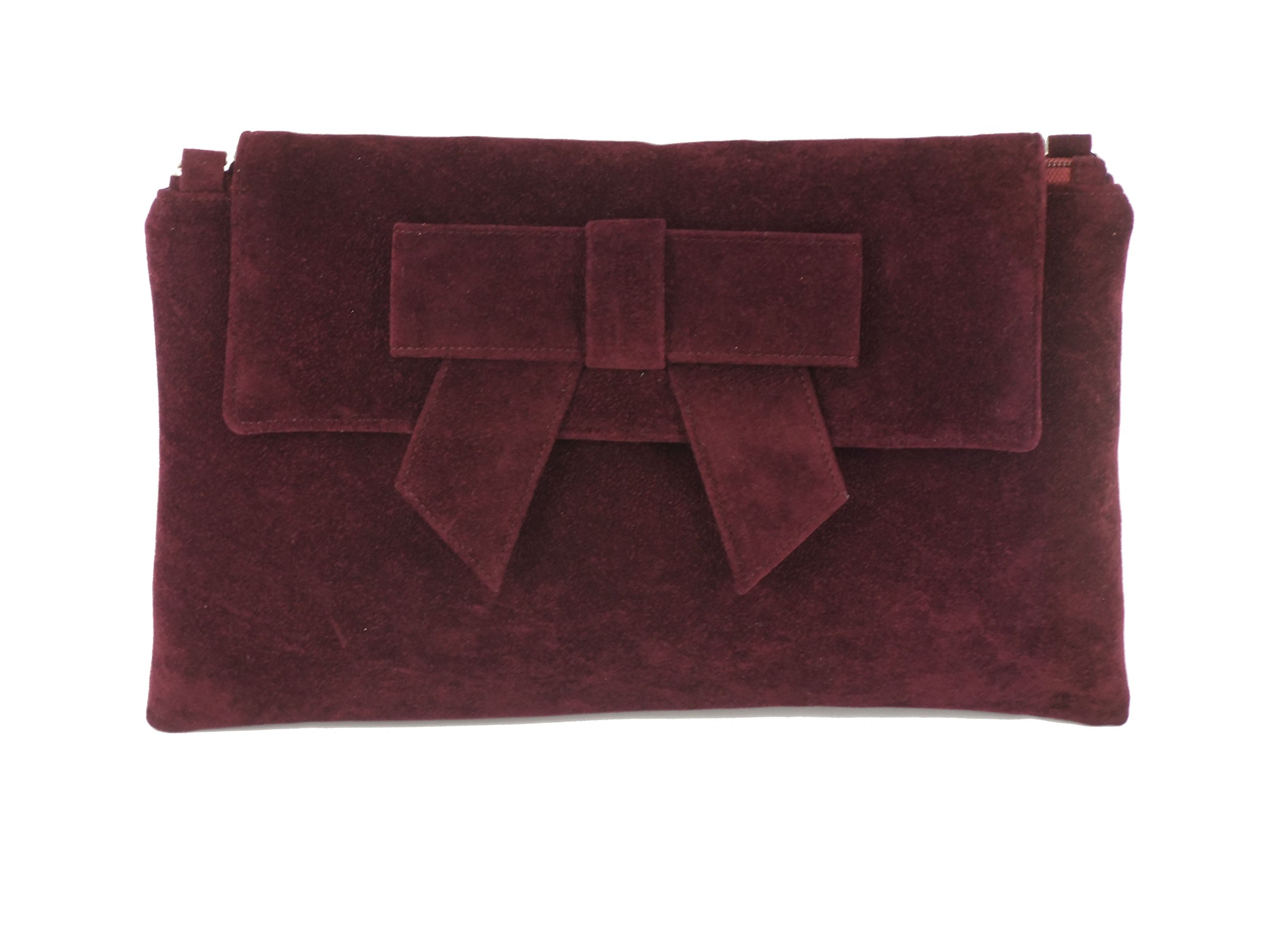 Stylish LONI Women's Suede Faux Leather Clutch Bag - Convertible Shoulder Bag & Wristlet Purse for Evening Parties, Weddings, and Date Nights