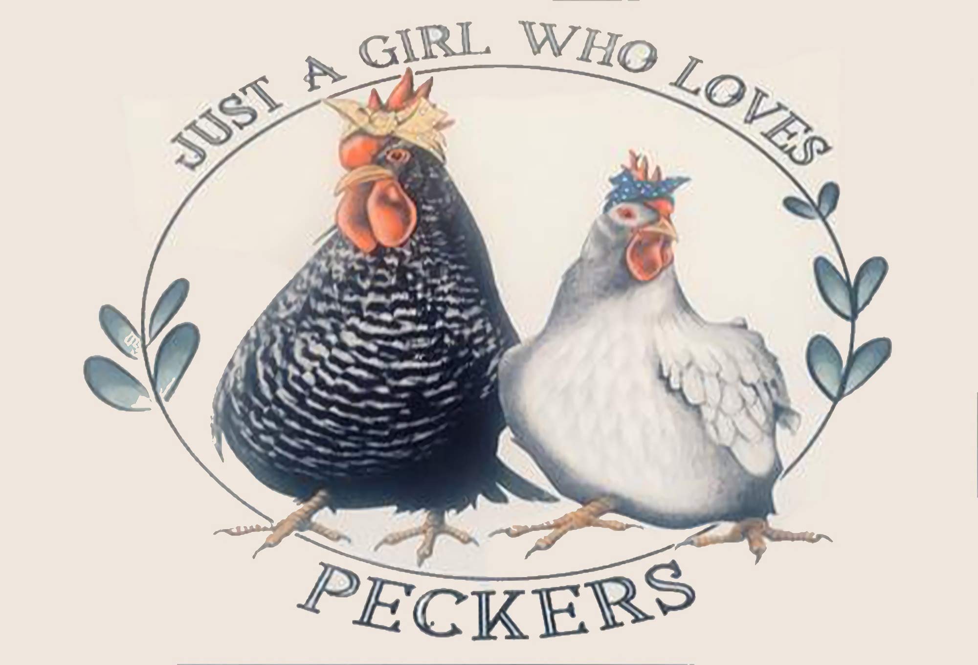 Funny Metal Sign - Just a Girl Who Loves Peckers Chicken Coop Decor | Retro Tin Sign for Home, Farm, Bar & Club | 12x16 Inch Indoor/Outdoor Wall Art | Perfect Gift for Poultry Lovers & Humor Enthusiasts | Great for Kitchen, Man Cave or Backyard Decor