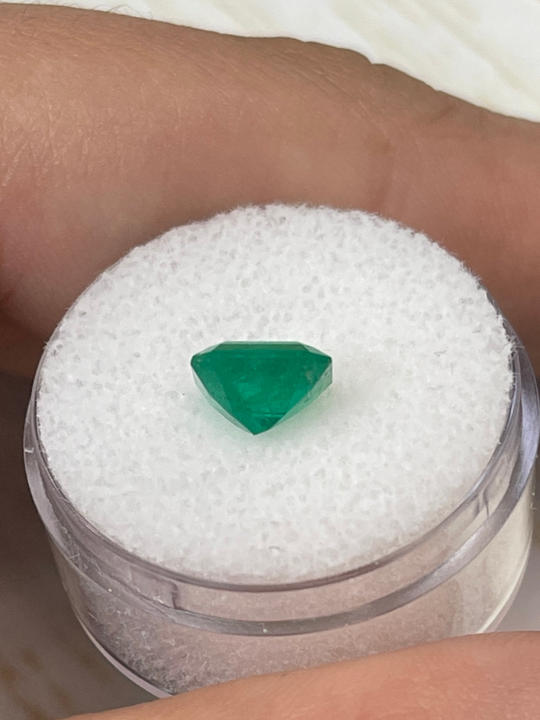 1.84 Carat 8x8mm Natural Loose Colombian Emerald Gemstone - Asscher Cut for Jewelry Making, Engagement Rings & Fine Collections