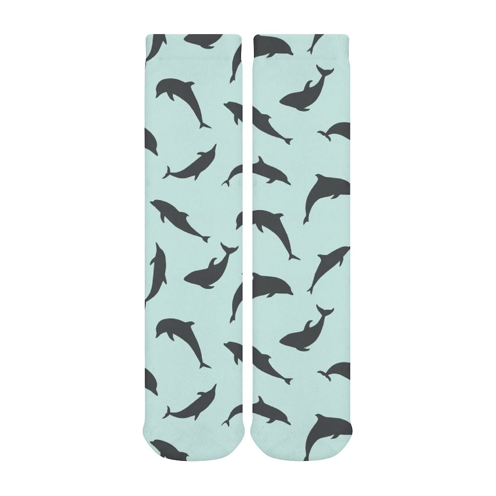 BAIKUTOUAN Dolphin Sport Socks for Women & Men - Over The Calf High Tights, Thick Athletic Stockings - Perfect for Running, Yoga & Outdoor Activities