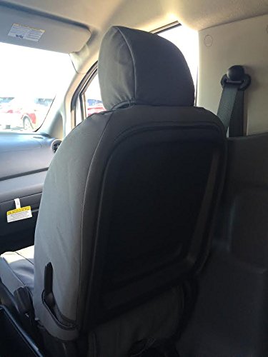 Durafit Custom Seat Covers for Nissan NV200 Van - Gray Twill Fabric Front Bucket Seat Protectors | Perfect for Work Vans, Delivery Drivers & Fleet Vehicles