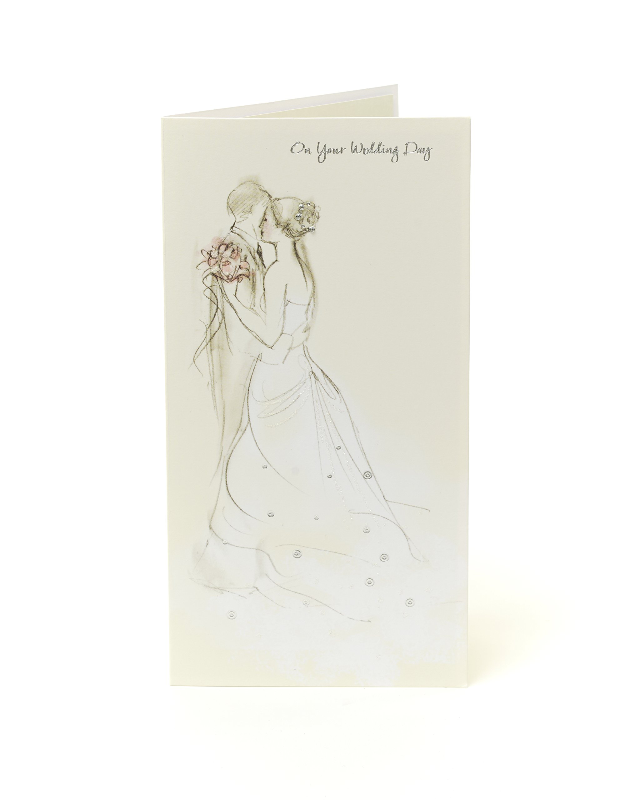 Elegant Wedding Cards for Bride and Groom - Classic & Traditional Wedding Greeting Cards - Perfect Wedding Gift & Congratulations Card for Couples - Ideal for Bridal Showers, Anniversaries and Special Occasions
