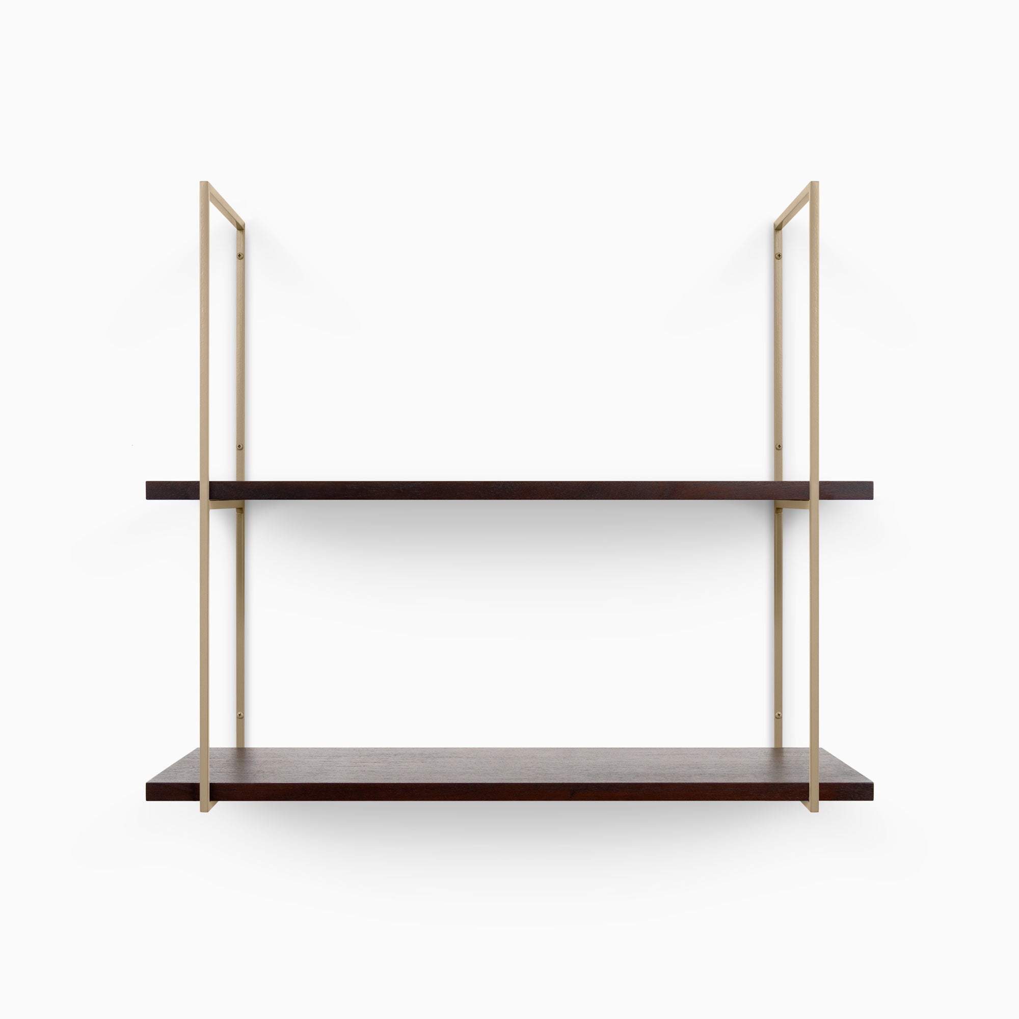 Lloyd Dutch Mocha 2 Tiered Shelf - Rustic Wooden Wall Shelves for Kitchen, Bathroom & Living Room Decor - Perfect for Organizing Spices, Books & Decorative Items