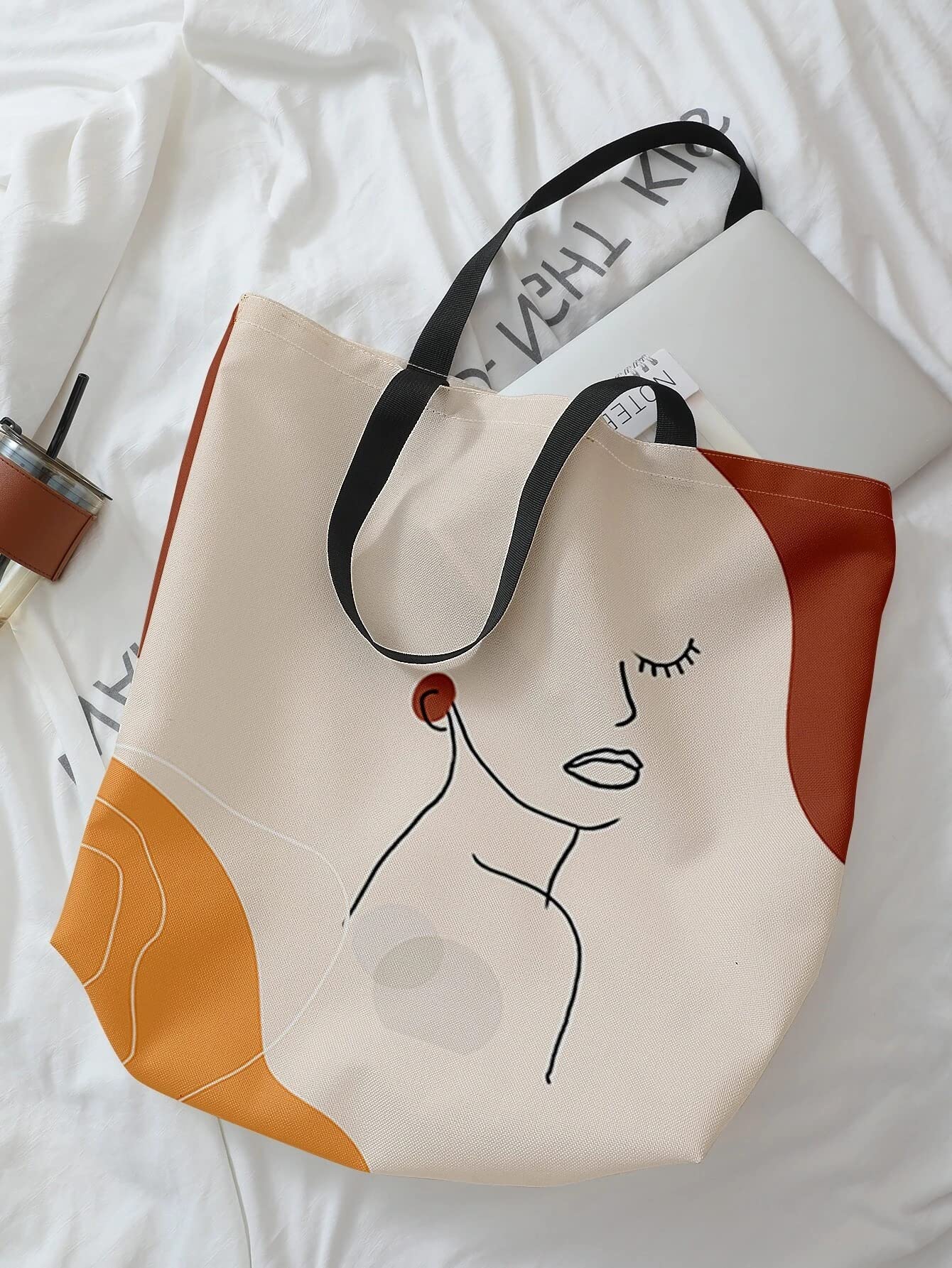 Glowic Stylish Tote Bag for Women - Trendy College & Office Handbag - Durable Canvas Shoulder Bag for School, Work & Shopping - Perfect for Books, Laptop & Daily Essentials