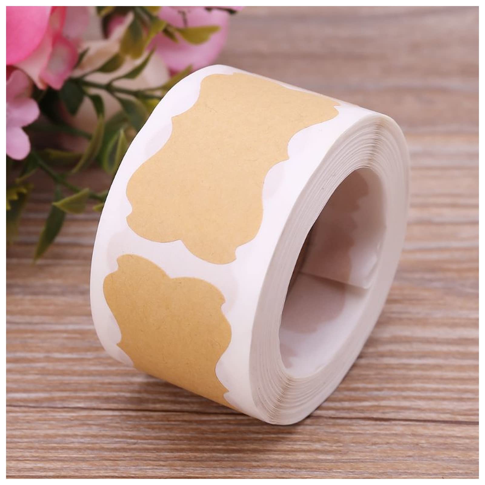 300Pcs Vintage Christmas Stickers - Natural Kraft Sealing Sticker Roll, Adhesive Labels for Gift Wrapping, Baking, Scrapbooking, Party Favors & Kitchen Jars - Merry Christmas Decoration & DIY Crafts