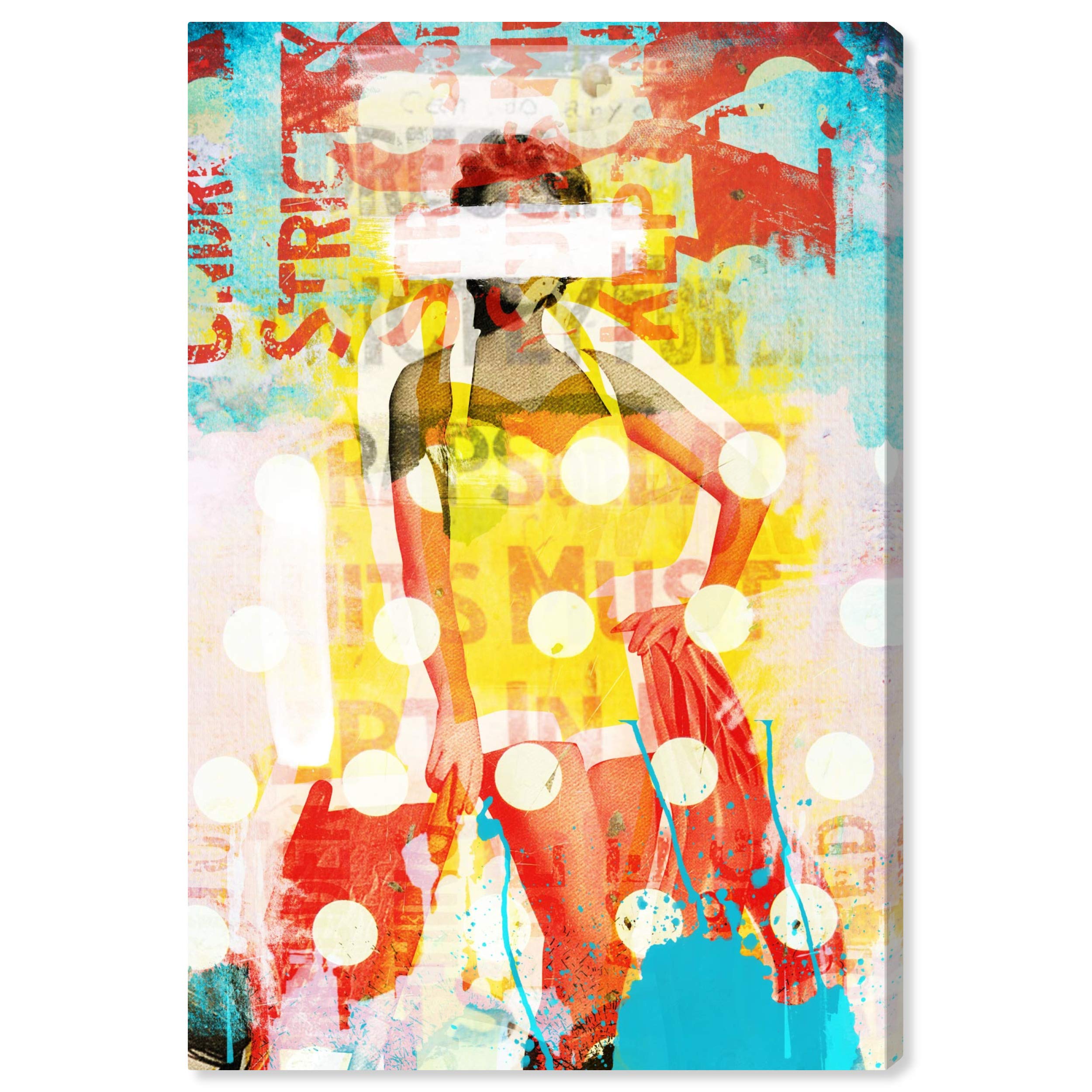 Oliver Gal Artist Co. Beach Beauty Vertical Wall Art Canvas Print - 20x30 Inches, Yellow & Red Home Decor - Perfect for Living Room, Bedroom & Office