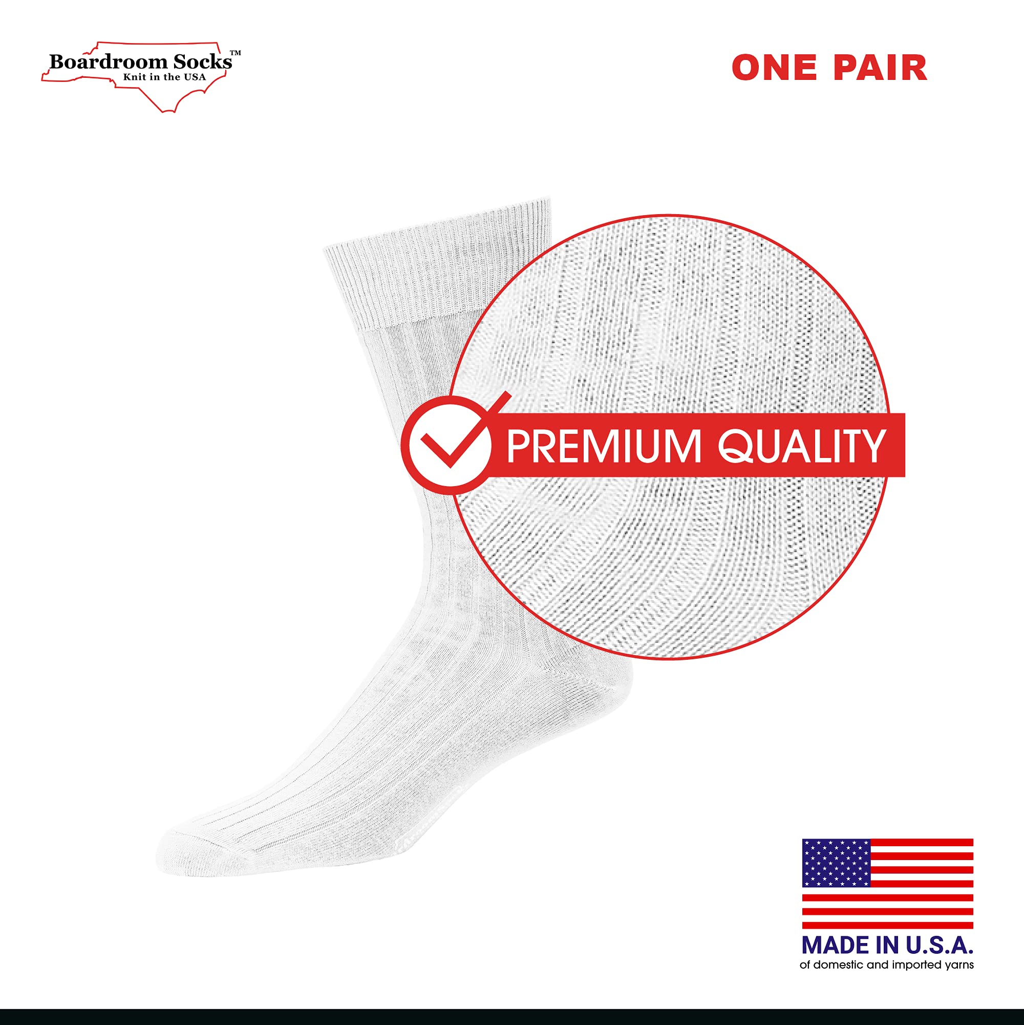 Premium Cotton Dress Socks for Men - Breathable & Comfortable Business Socks - Classic Mid-Calf Formal Socks by Boardroom Socks - Perfect for Office, Weddings & Professional Occasions