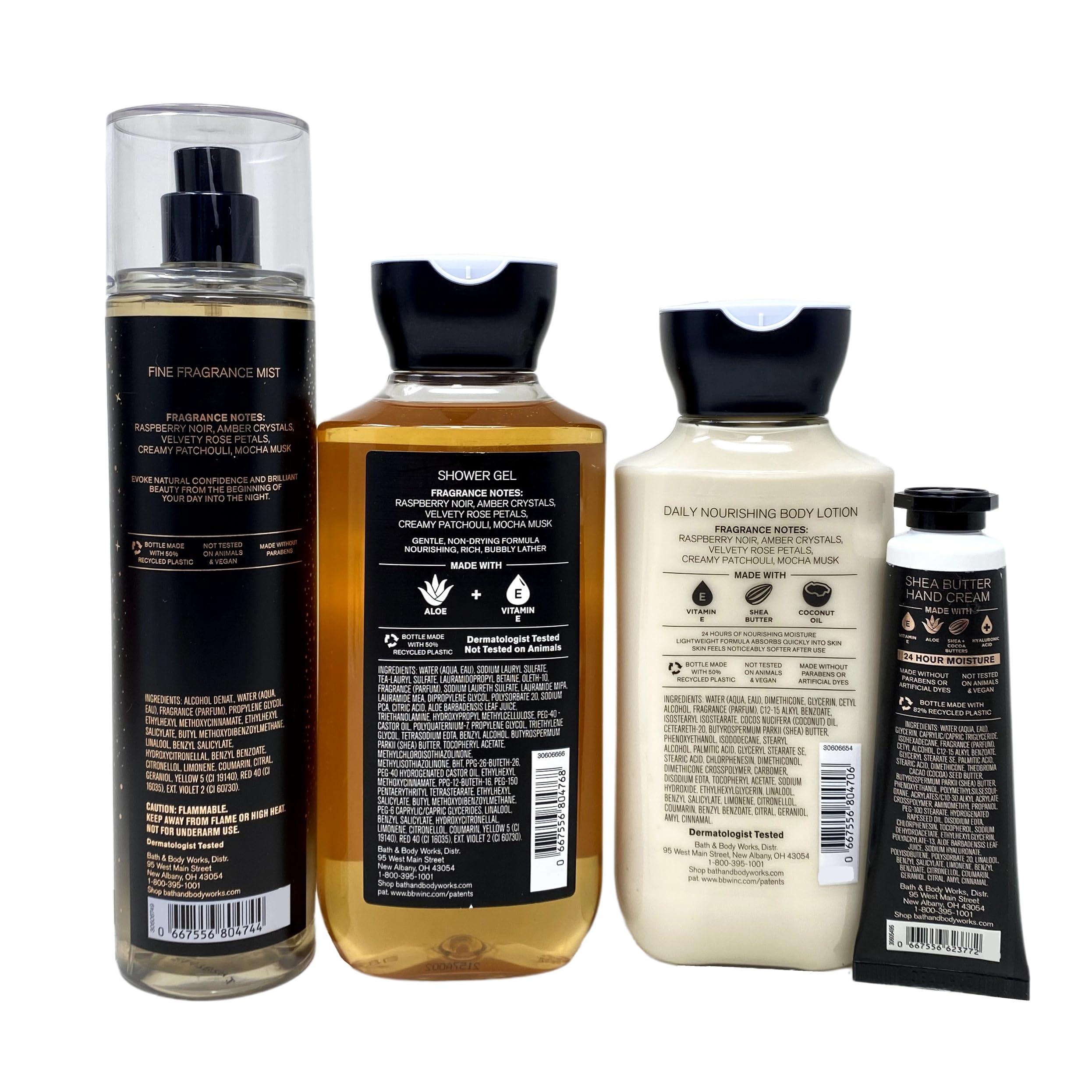 Bath & Body Works Into The Night Deluxe Gift Set - Fragrance Mist, Shower Gel, Body Lotion & Hand Cream with Charcoal Scrub Bar Soap (Full Size) - Perfect for Self-Care, Spa Nights & Luxurious Gifting