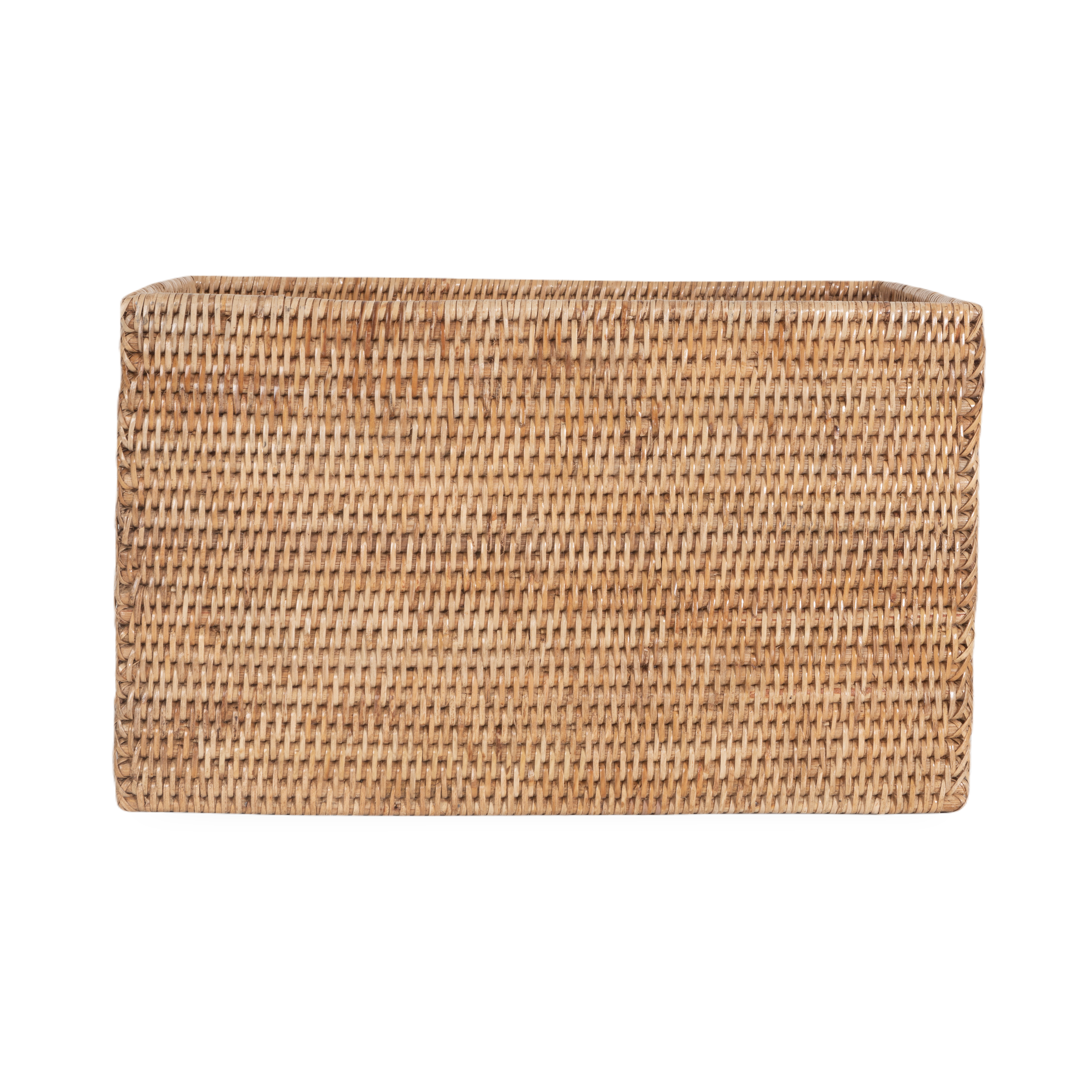 Natural Rattan Open Basket - Handwoven Storage Basket for Home Organization | Perfect for Laundry, Blankets, Toys & More