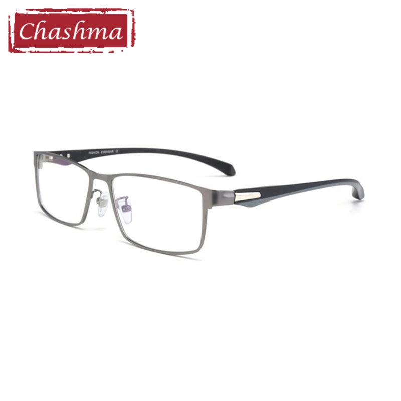 Men's Semi Full Rim Square TR90 Alloy Eyeglasses Frame 66071/85 - Lightweight & Durable for Work, Reading & Everyday Use
