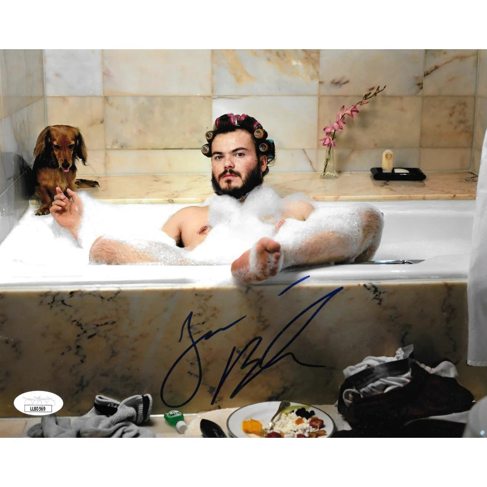 Jack Black Autographed 8x10 Photo - JSA Certified COA - School of Rock Memorabilia - Signed Collectible for Stress Relief & Movie Fans - Perfect for Home Decor, Office Display, and Gift Giving