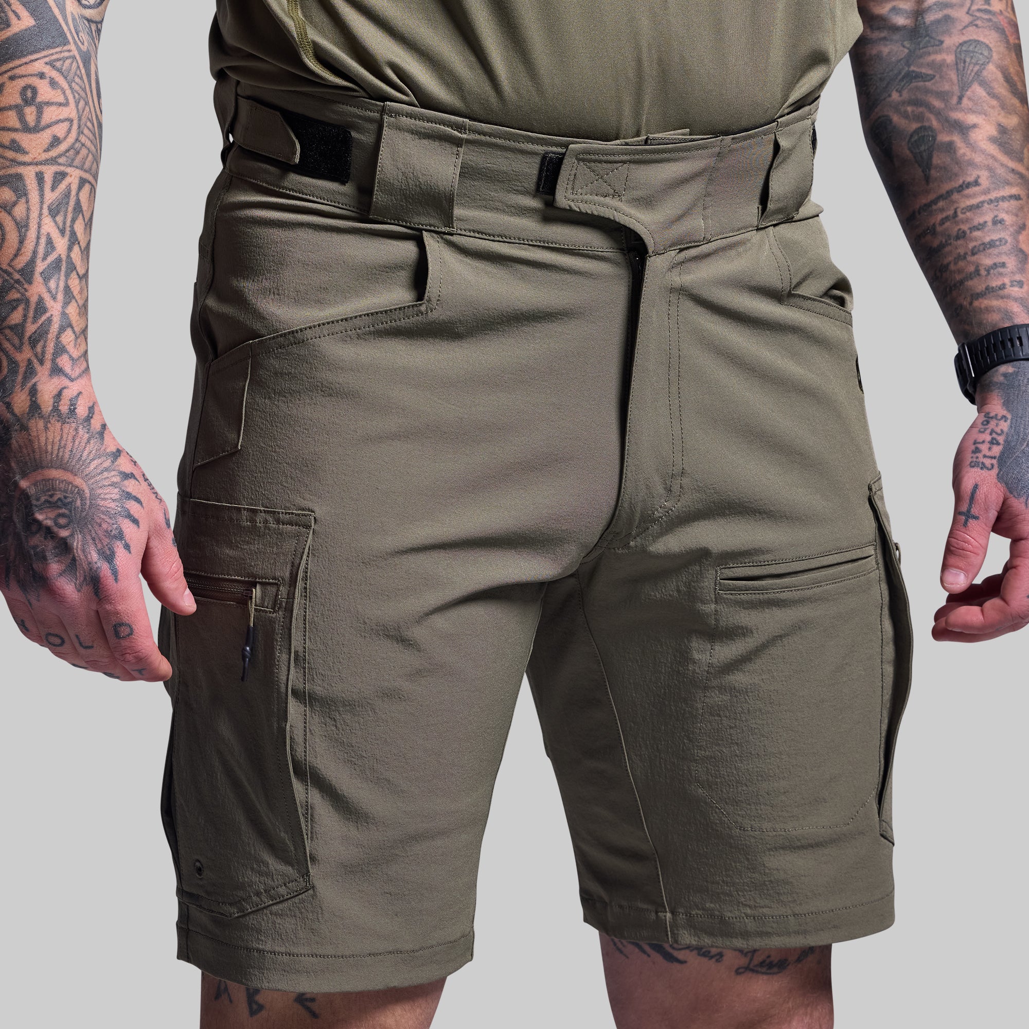 Scout Short (OD Green) - Lightweight Tactical Outdoor Hiking Pants for Men - Perfect for Camping, Hunting & Adventure Travel